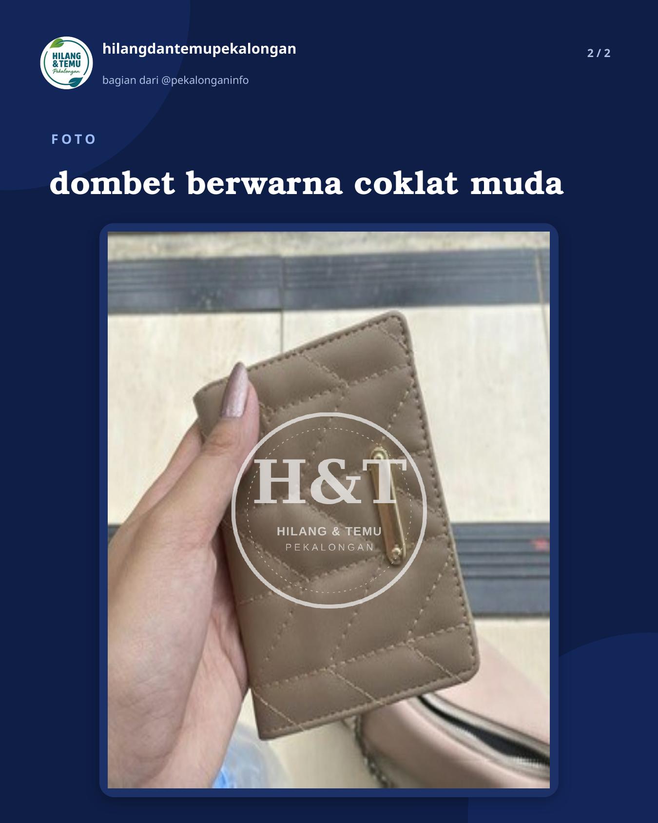Slide 2 laporan dombet berwarna coklat muda