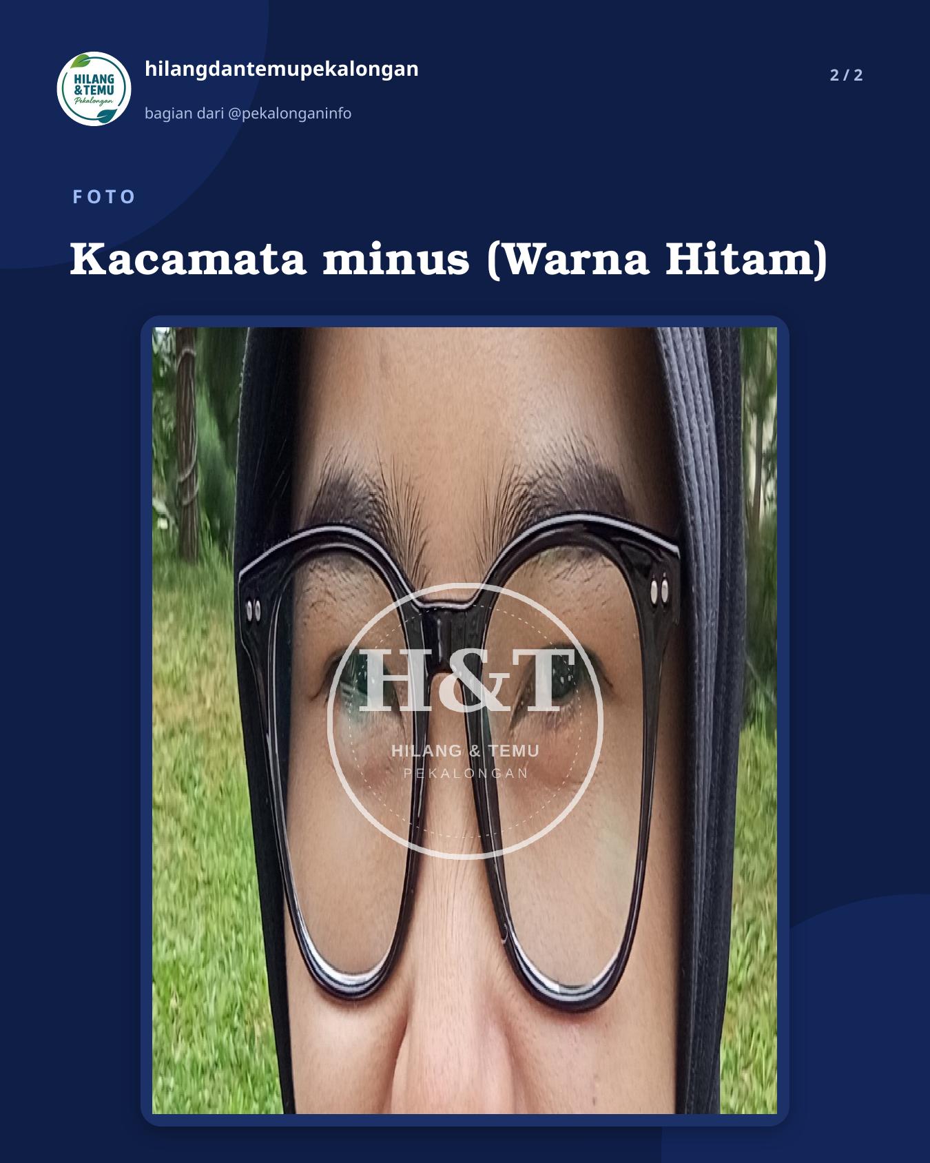 Slide 2 laporan Kacamata minus (Warna Hitam)