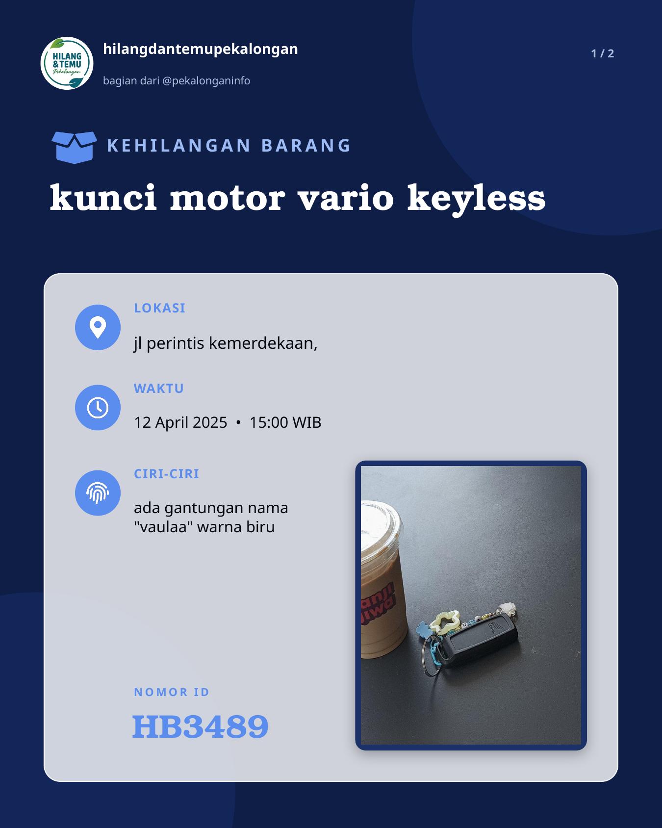 Slide 1 laporan kunci motor vario keyless