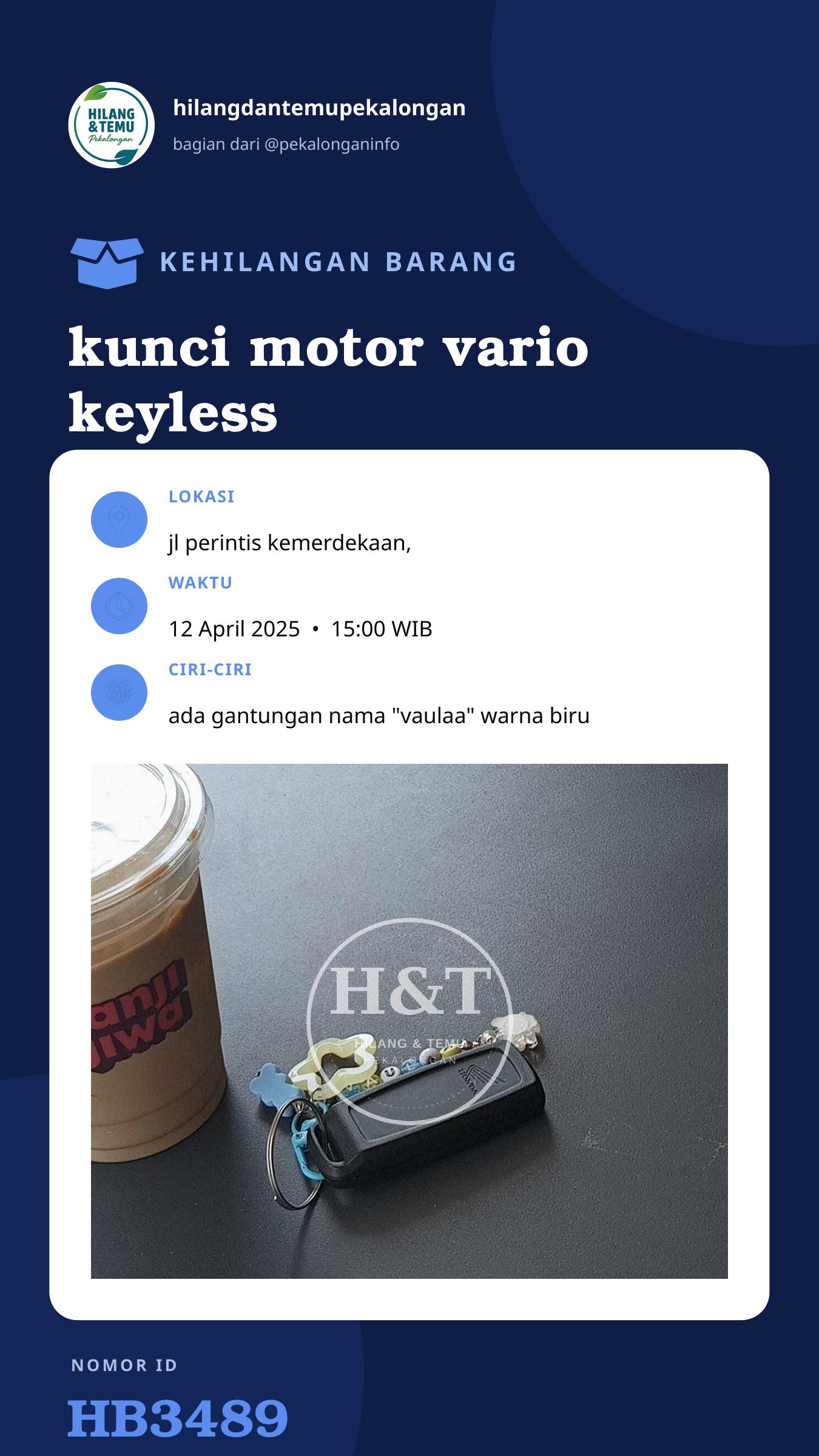 Story 9:16 laporan kunci motor vario keyless