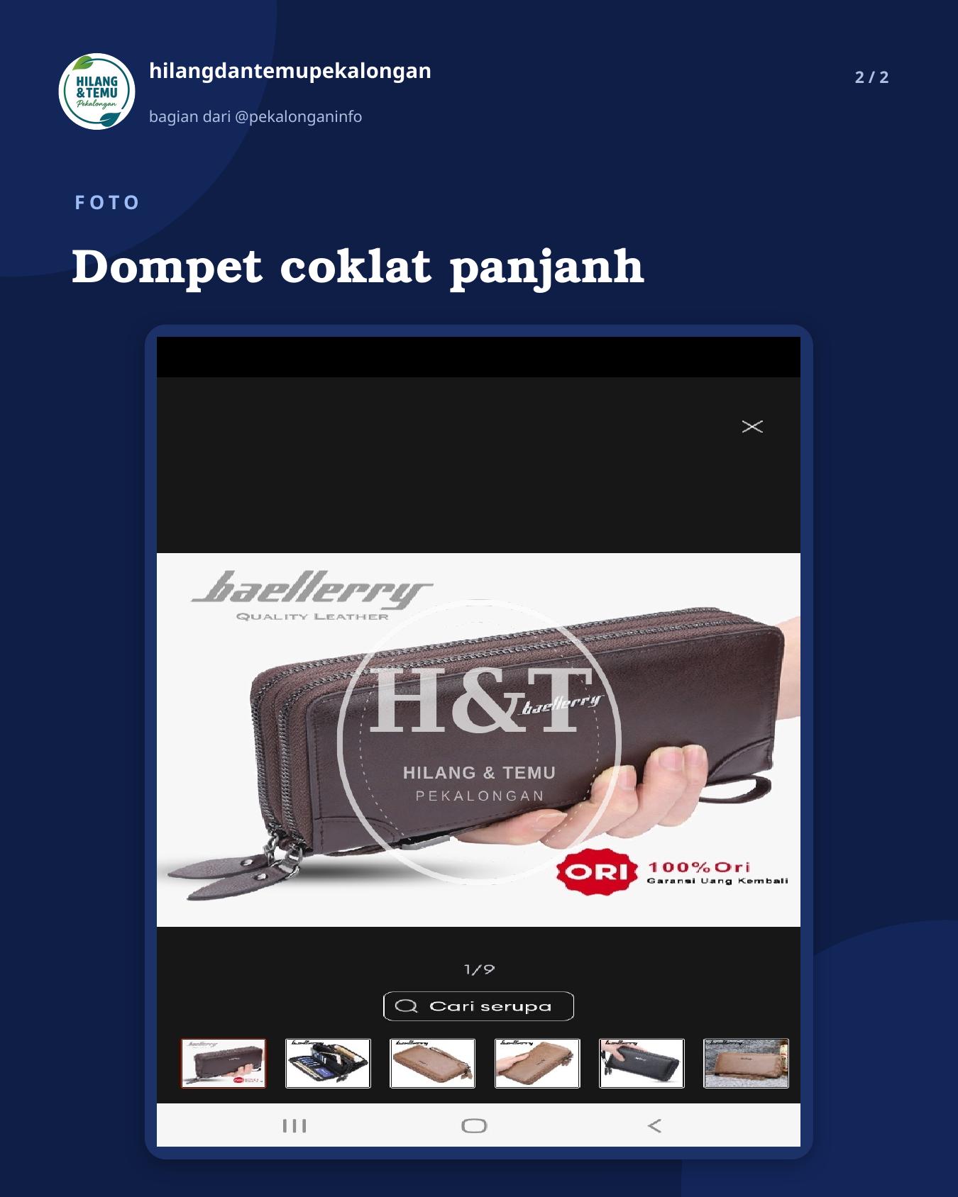 Slide 2 laporan Dompet coklat panjanh