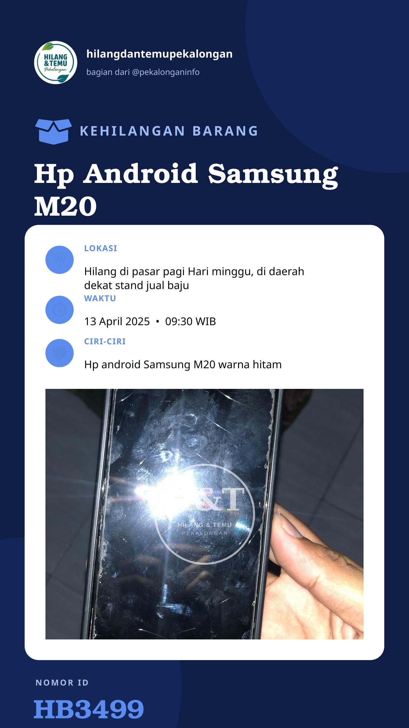 Story 9:16 laporan Hp Android Samsung M20