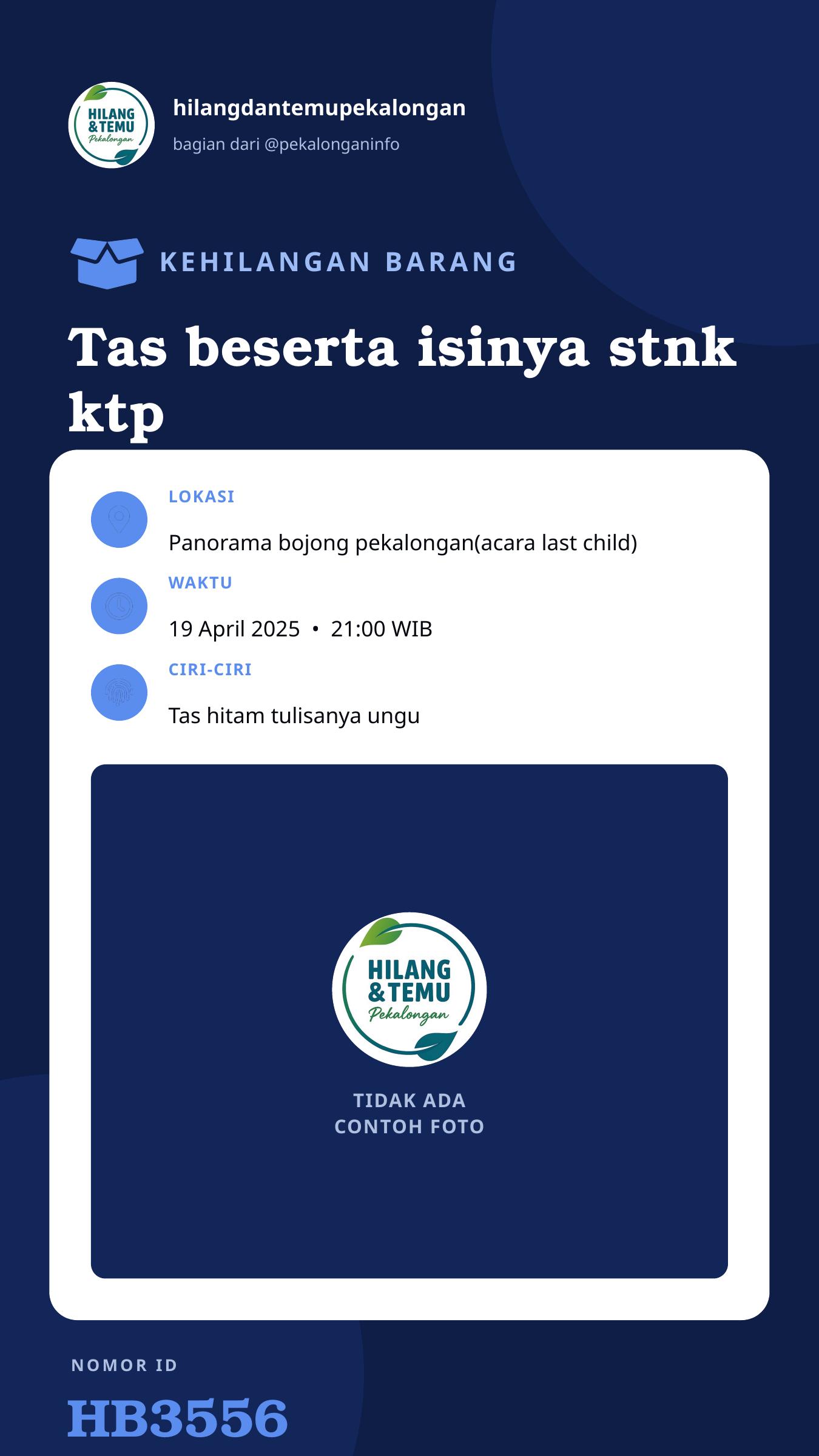 Story 9:16 laporan Tas beserta isinya stnk ktp dll