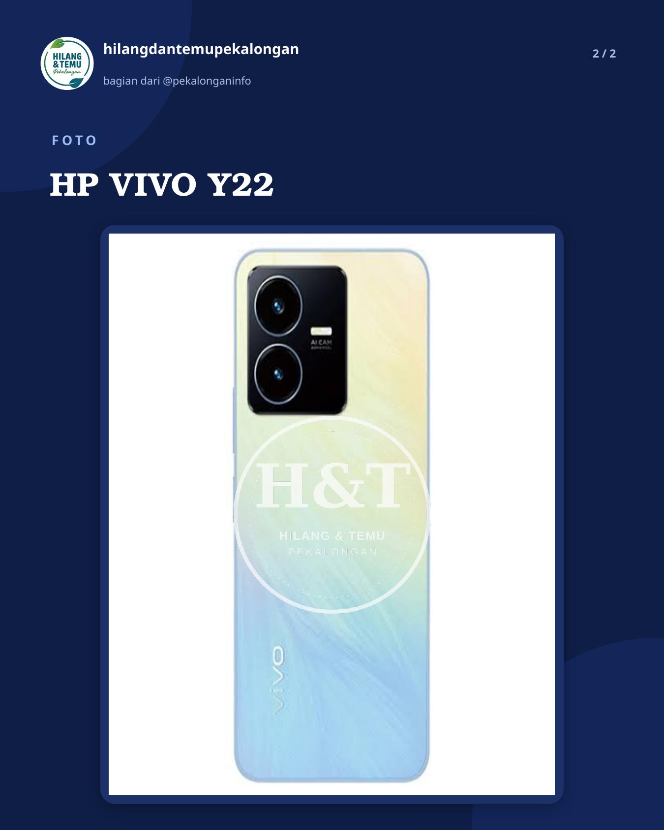 Slide 2 laporan HP VIVO Y22