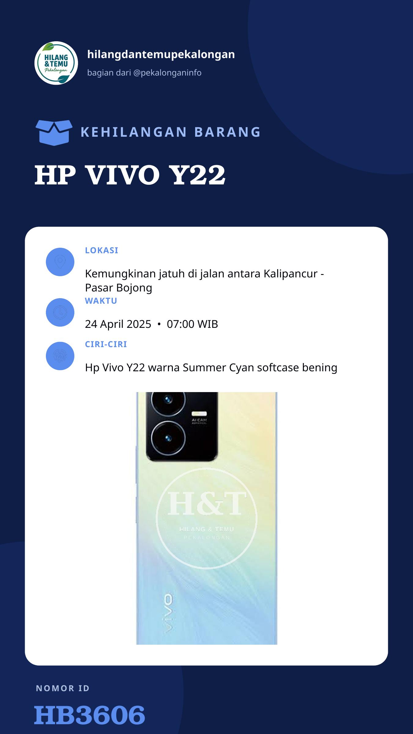 Story 9:16 laporan HP VIVO Y22