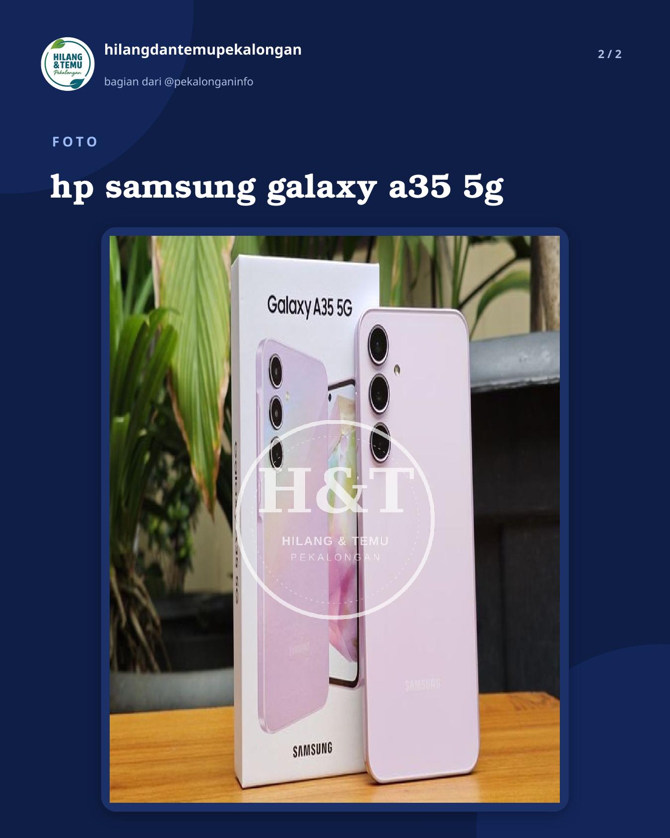Slide 2 laporan hp samsung galaxy a35 5g