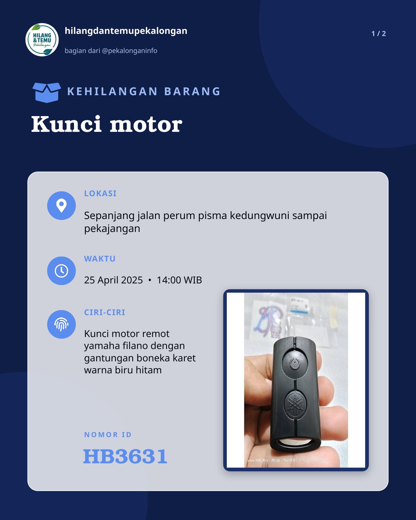 Slide 1 laporan Kunci motor