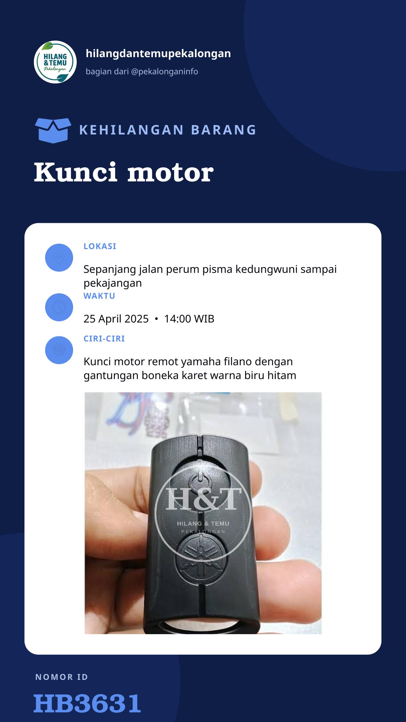 Story 9:16 laporan Kunci motor