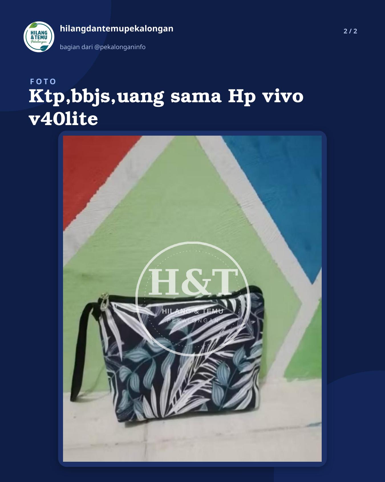 Slide 2 laporan Ktp,bbjs,uang sama Hp vivo v40lite