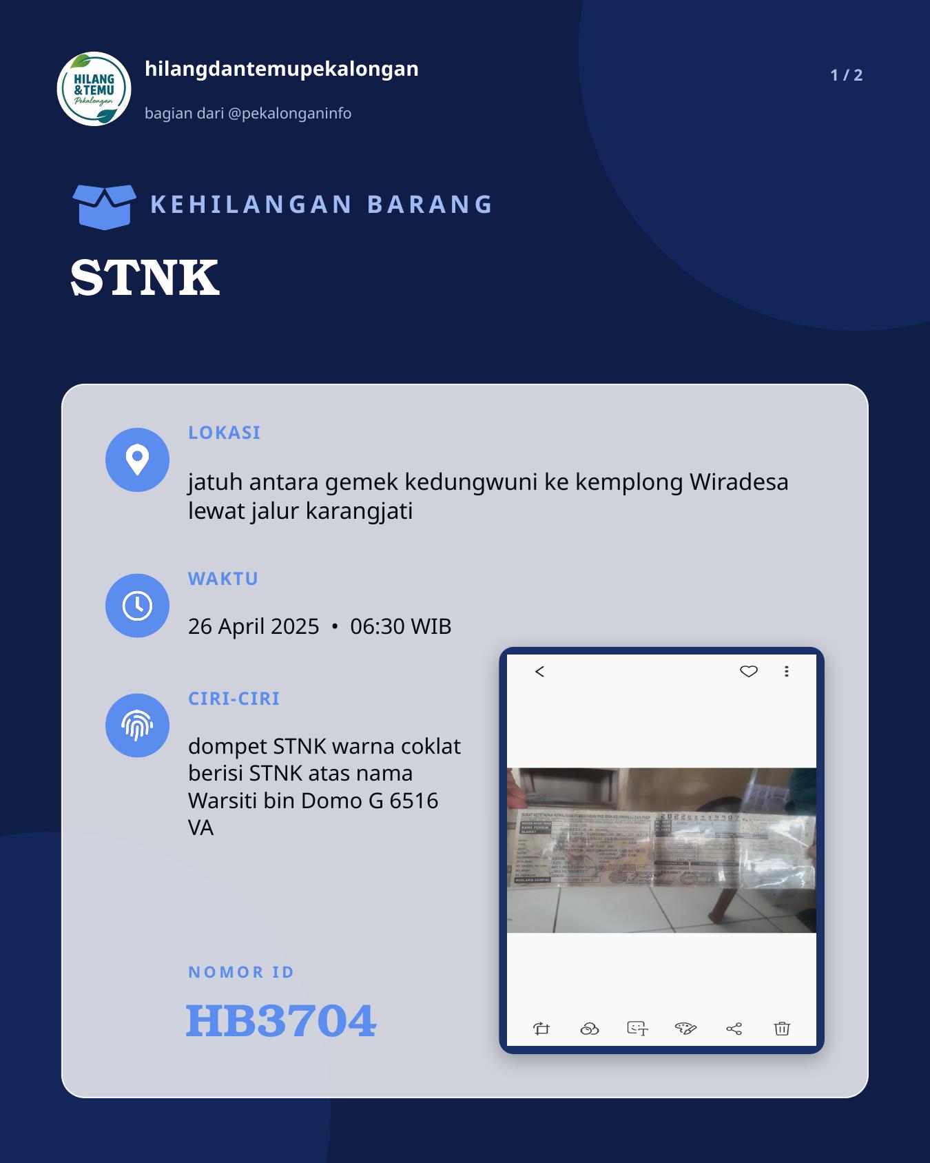 Slide 1 laporan STNK
