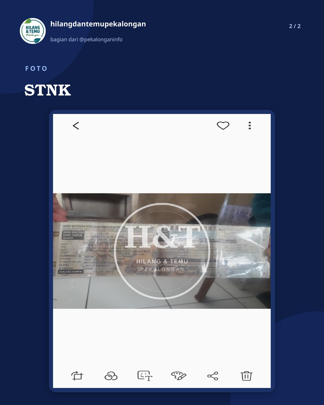 Slide 2 laporan STNK