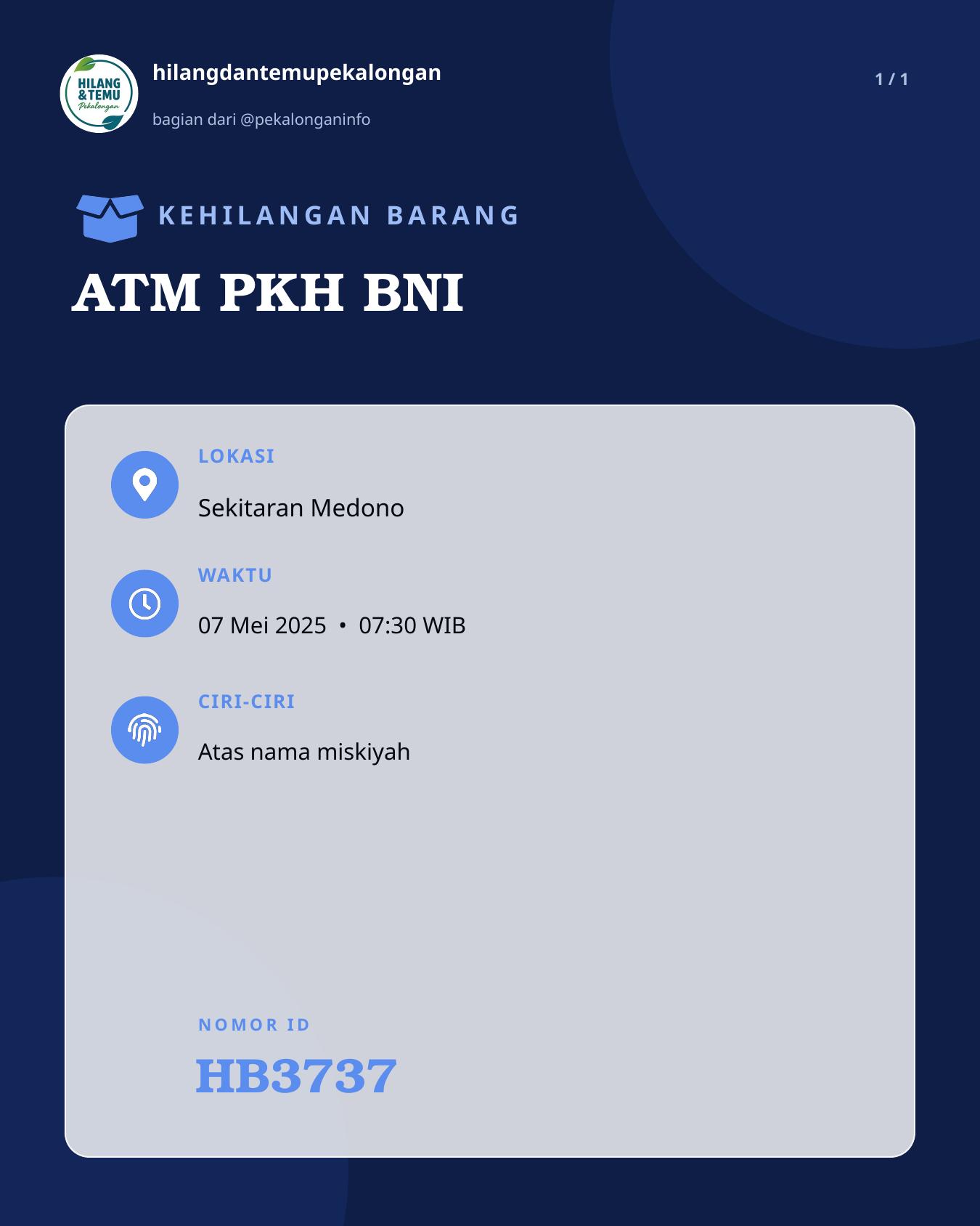 Slide laporan ATM PKH BNI (HB3737)