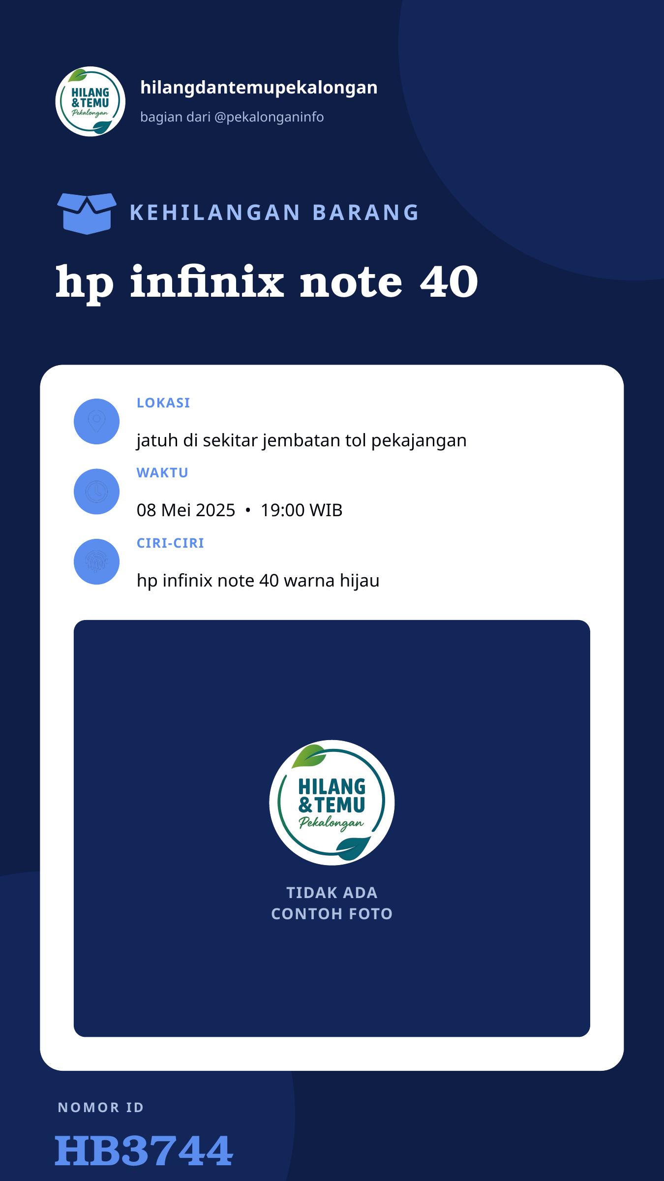 Story 9:16 laporan hp infinix note 40