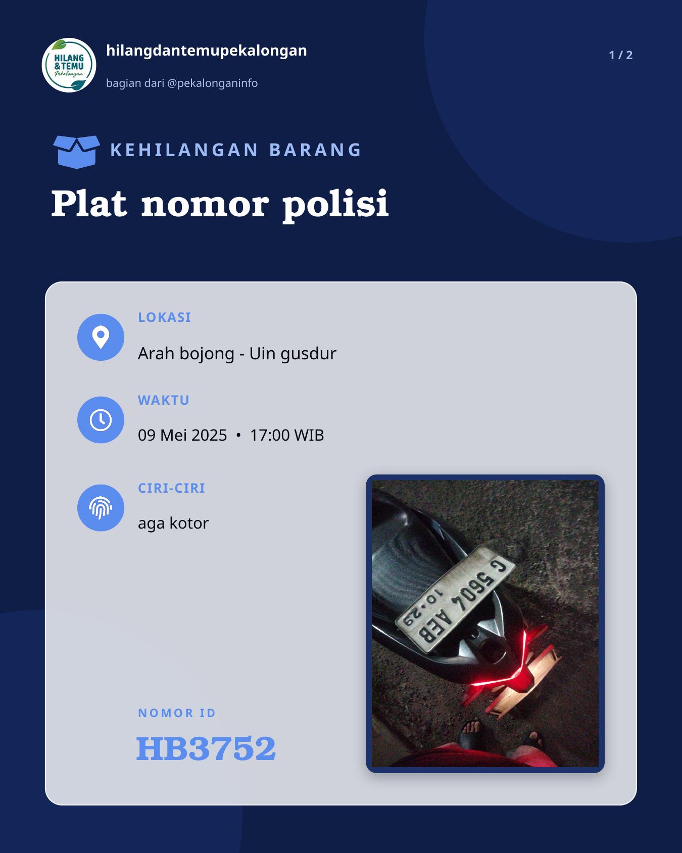 Slide 1 laporan Plat nomor polisi