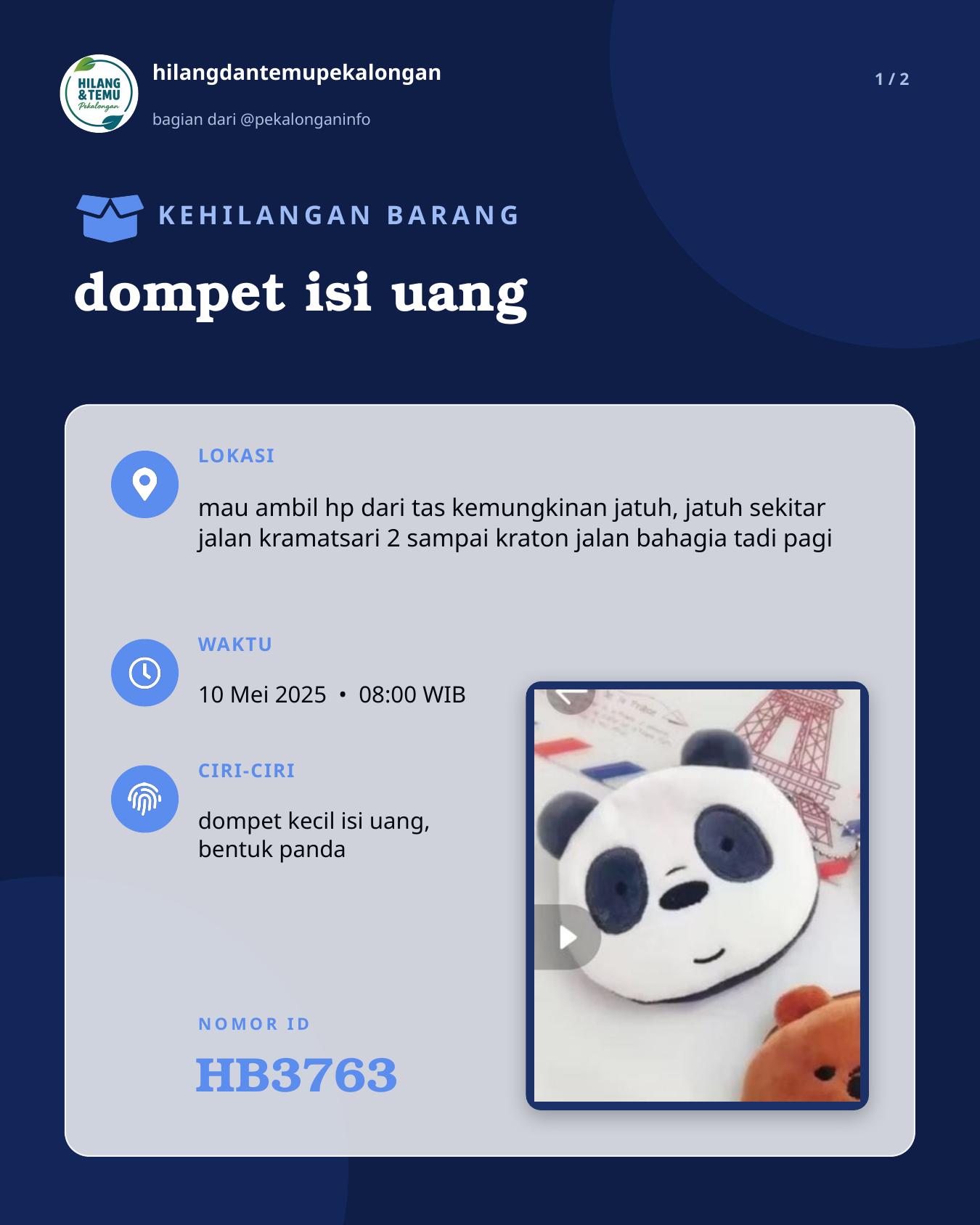 Slide 1 laporan dompet isi uang
