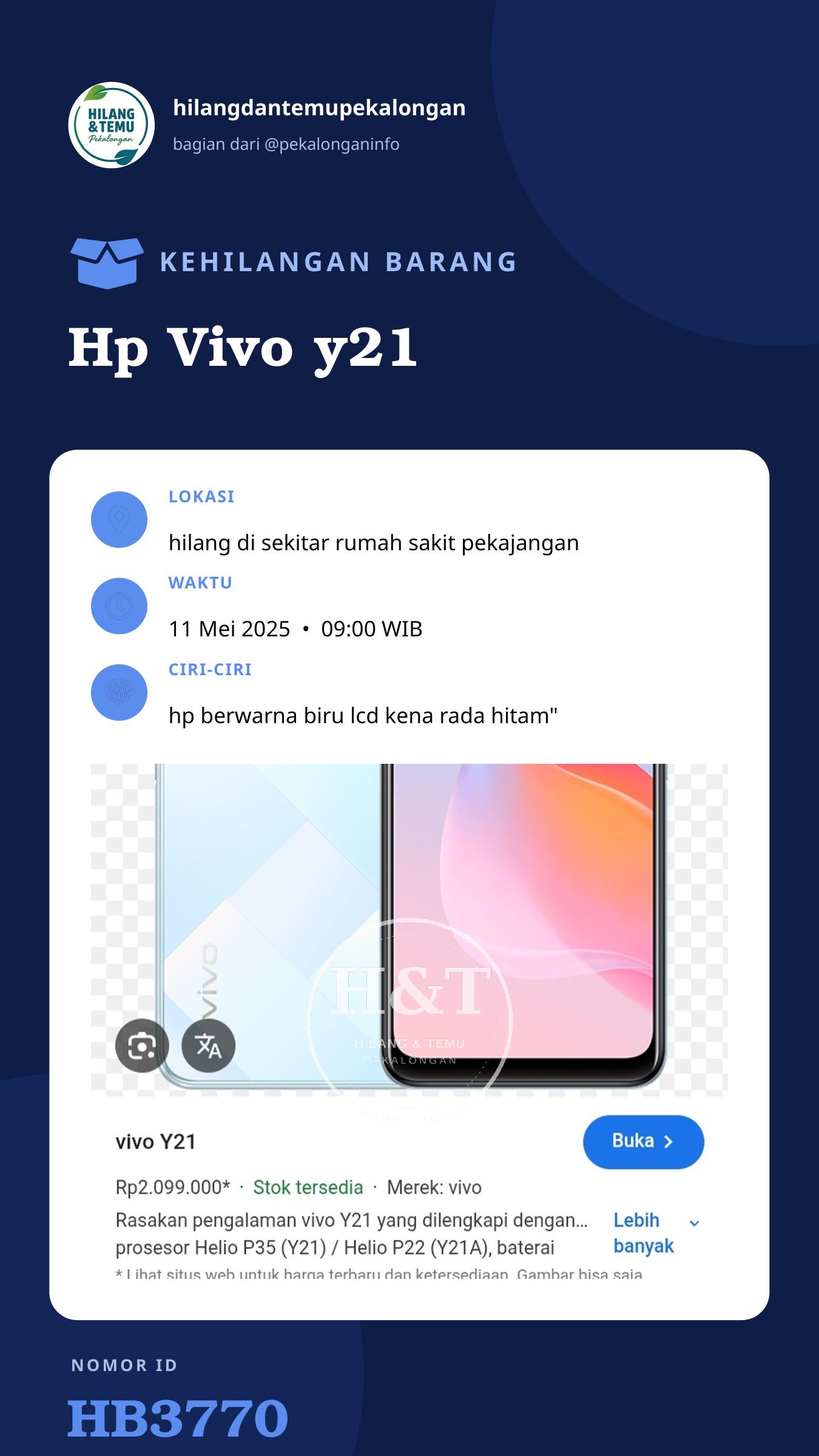 Story 9:16 laporan Hp Vivo y21