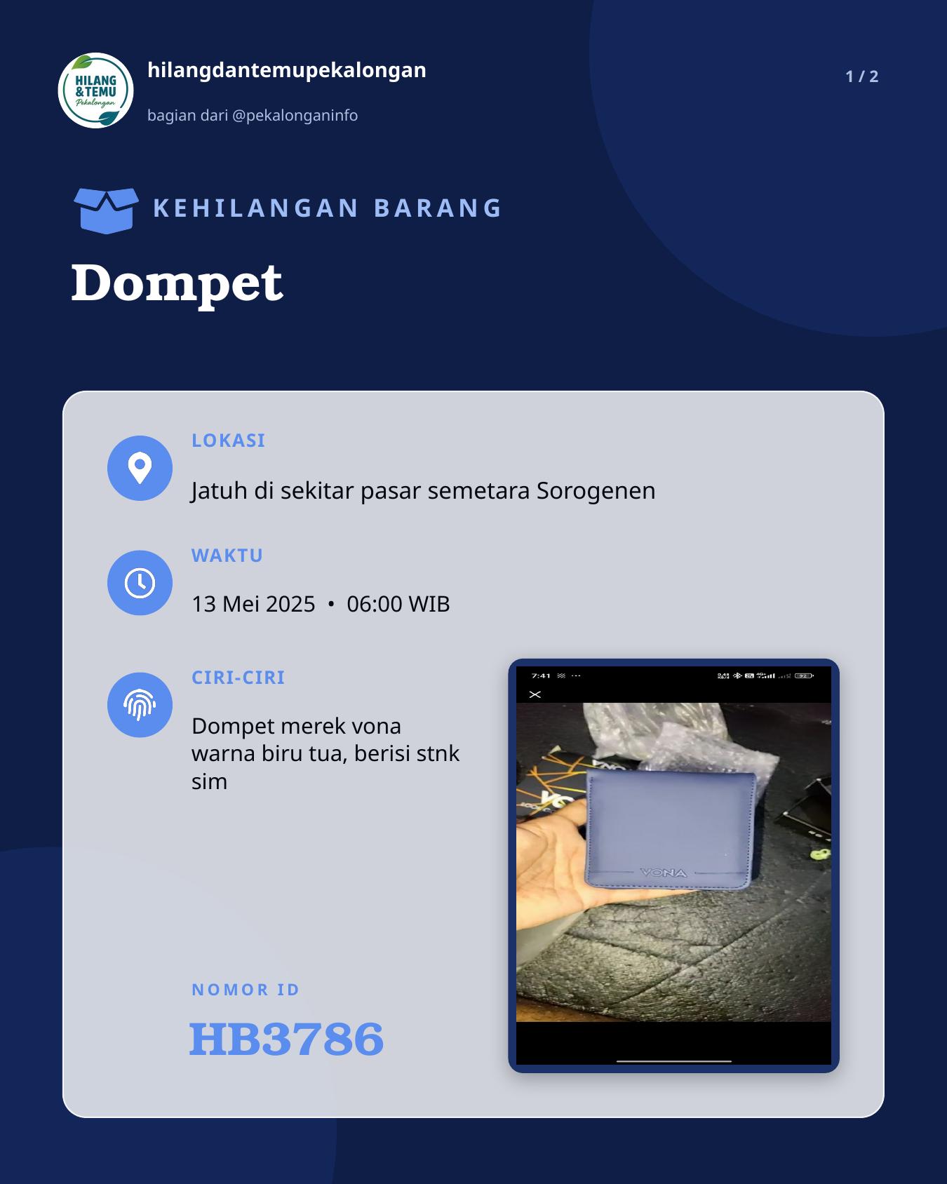 Slide 1 laporan Dompet