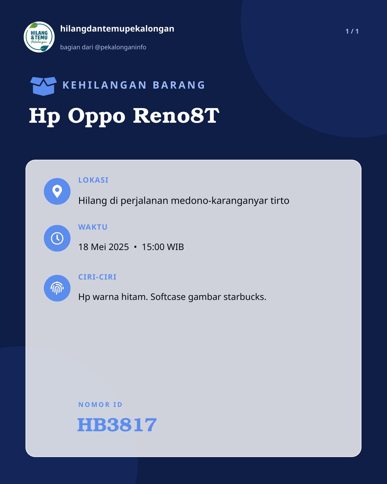 Slide laporan Hp Oppo Reno8T (HB3817)