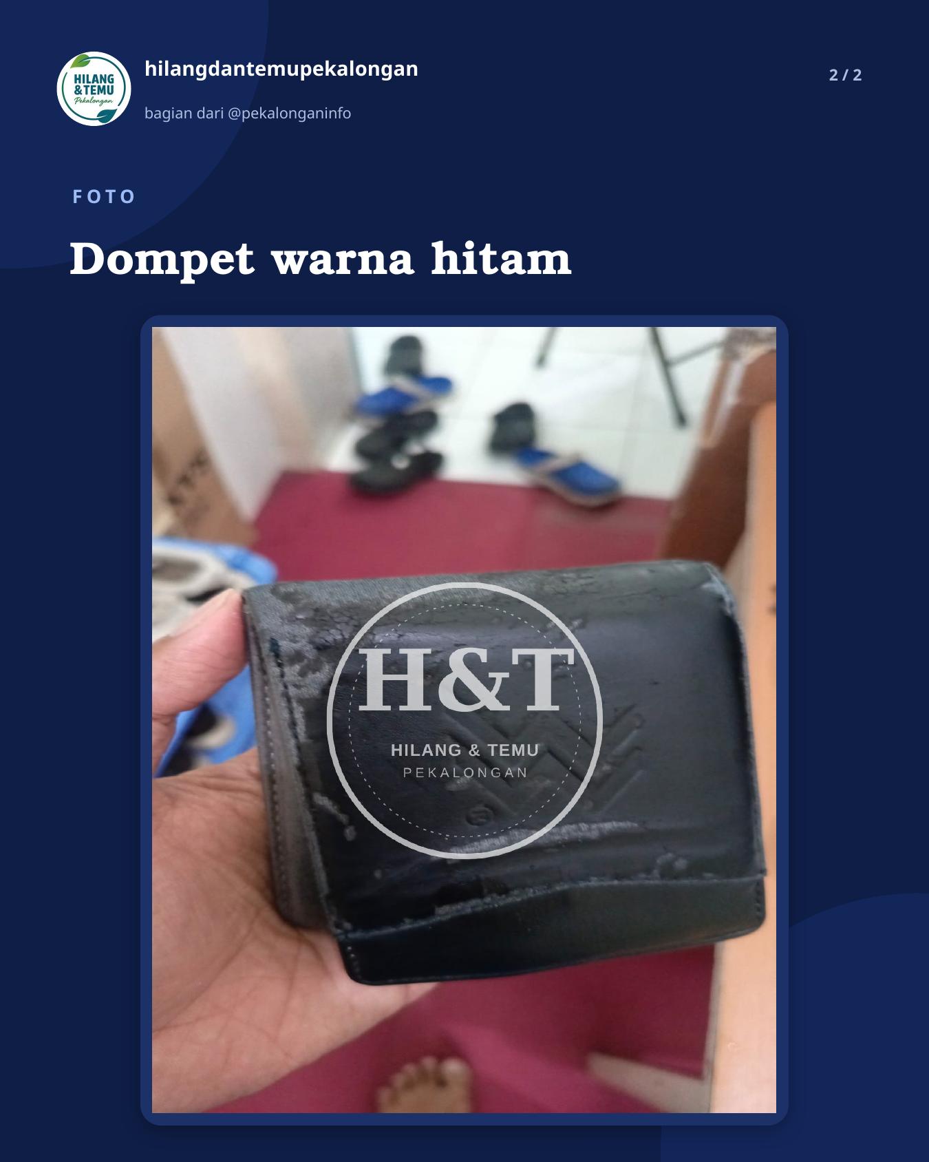 Slide 2 laporan Dompet warna hitam