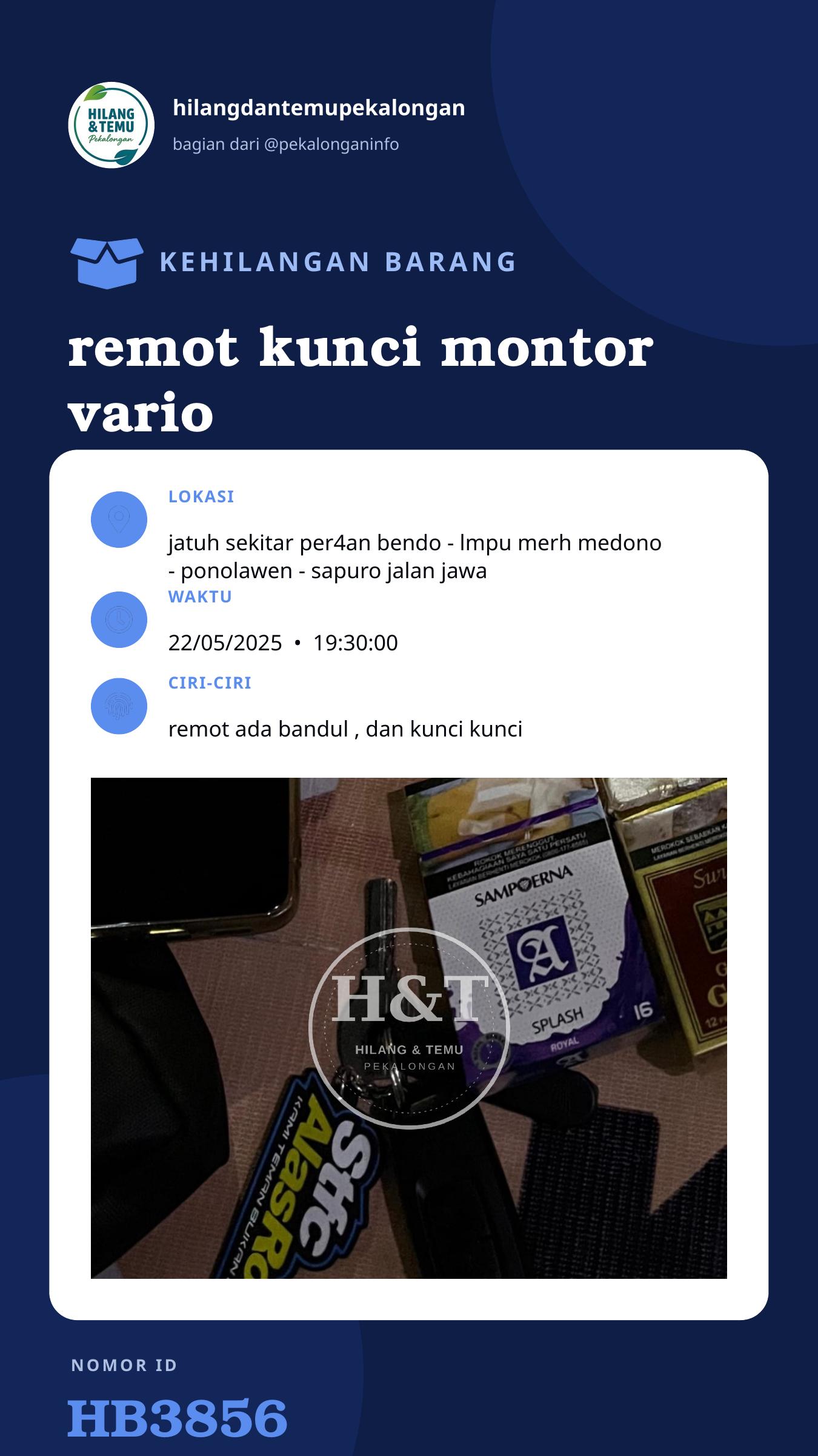 Story 9:16 laporan remot kunci montor vario