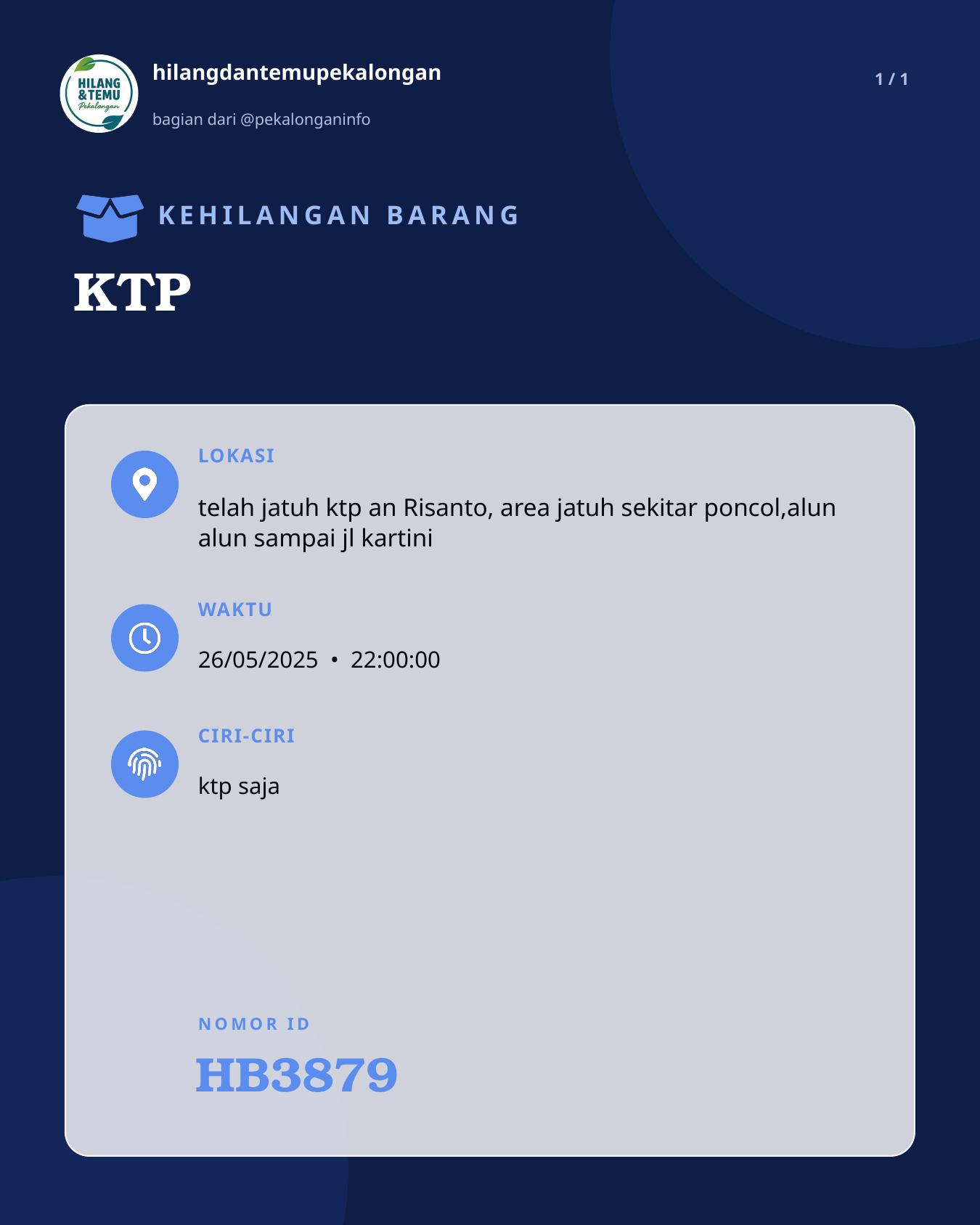 Slide laporan KTP (HB3879)