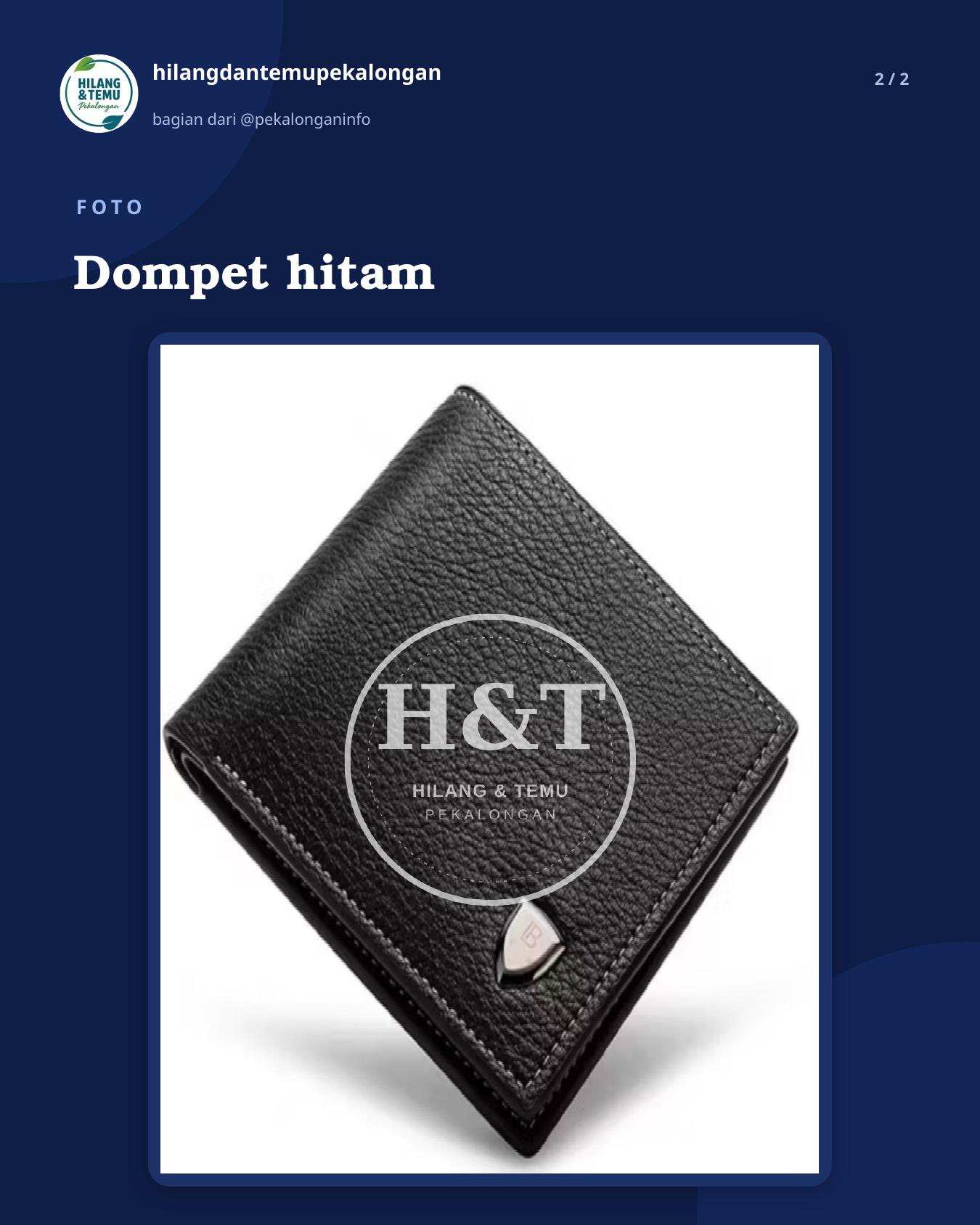 Slide 2 laporan Dompet hitam