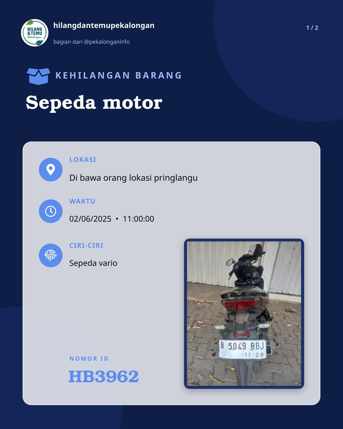 Slide 1 laporan Sepeda motor