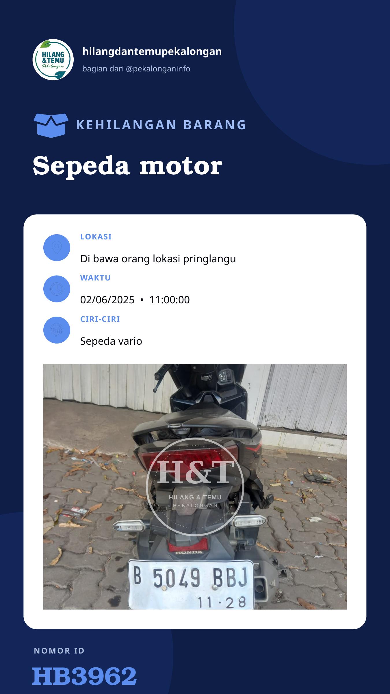 Story 9:16 laporan Sepeda motor