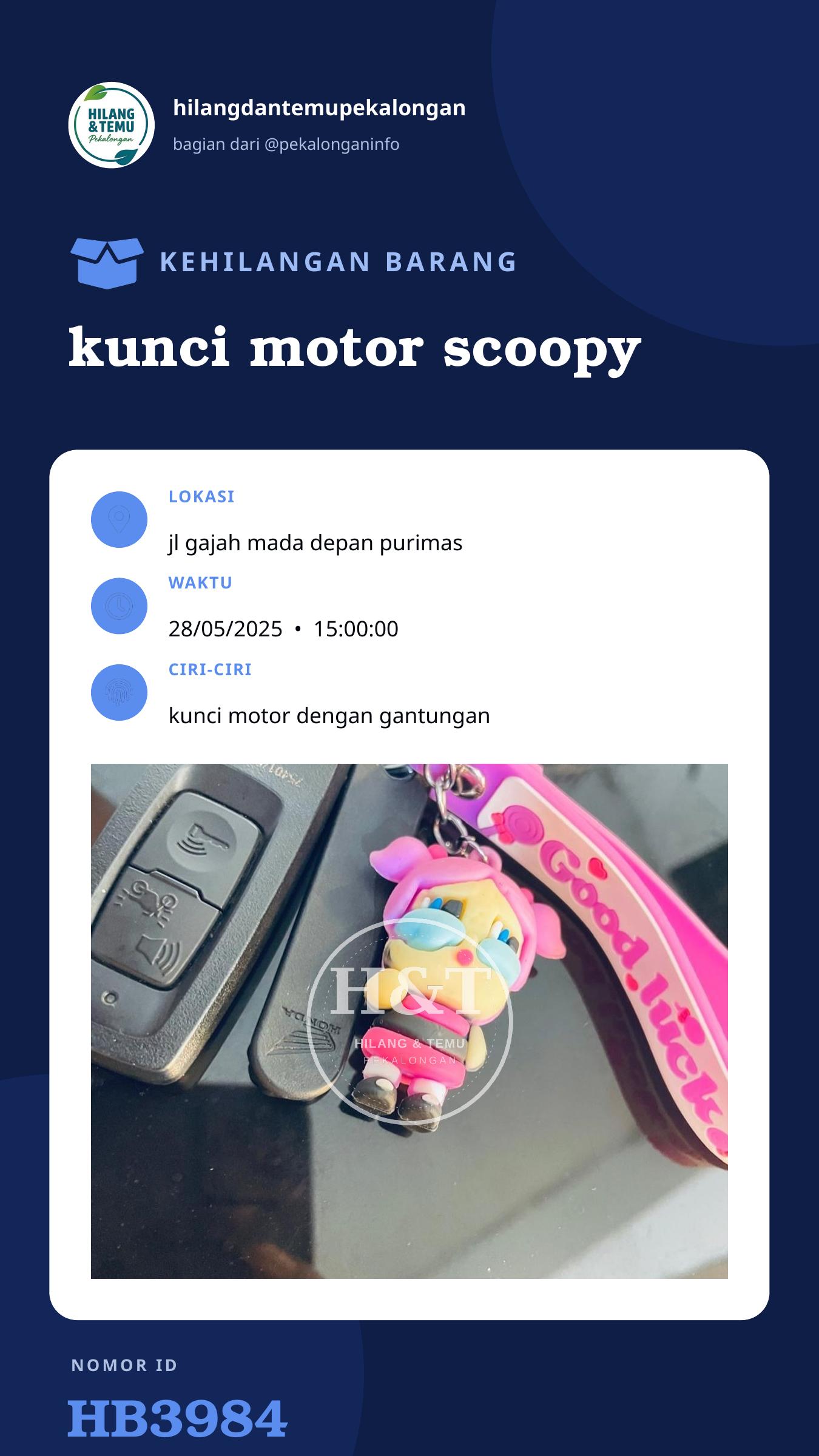 Story 9:16 laporan kunci motor scoopy