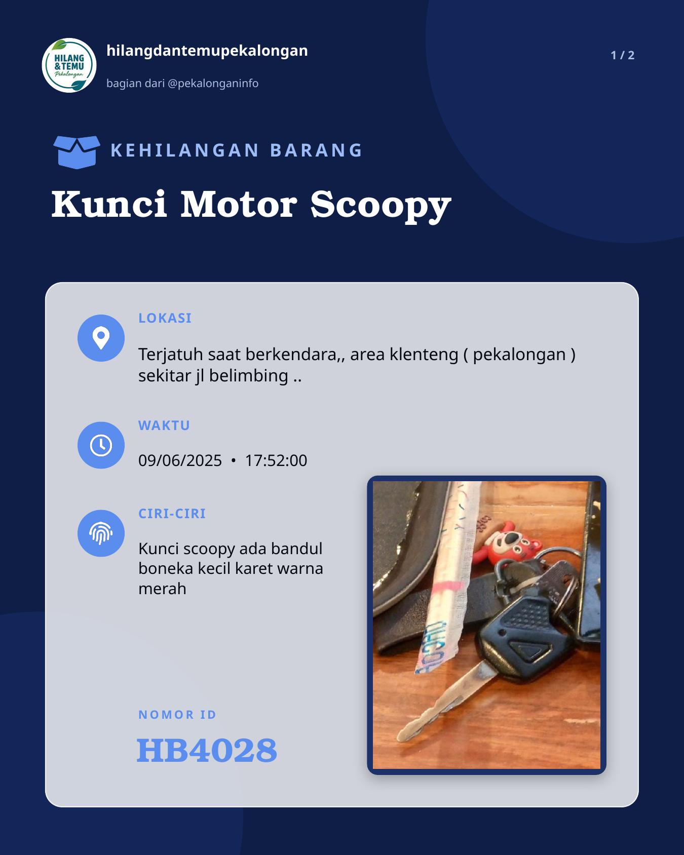 Slide 1 laporan Kunci Motor Scoopy