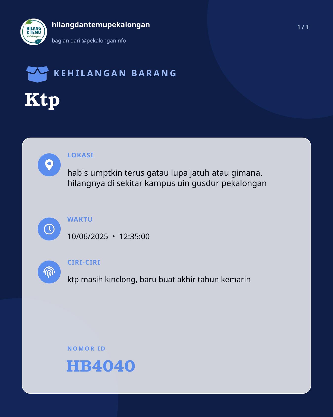 Slide laporan Ktp (HB4040)
