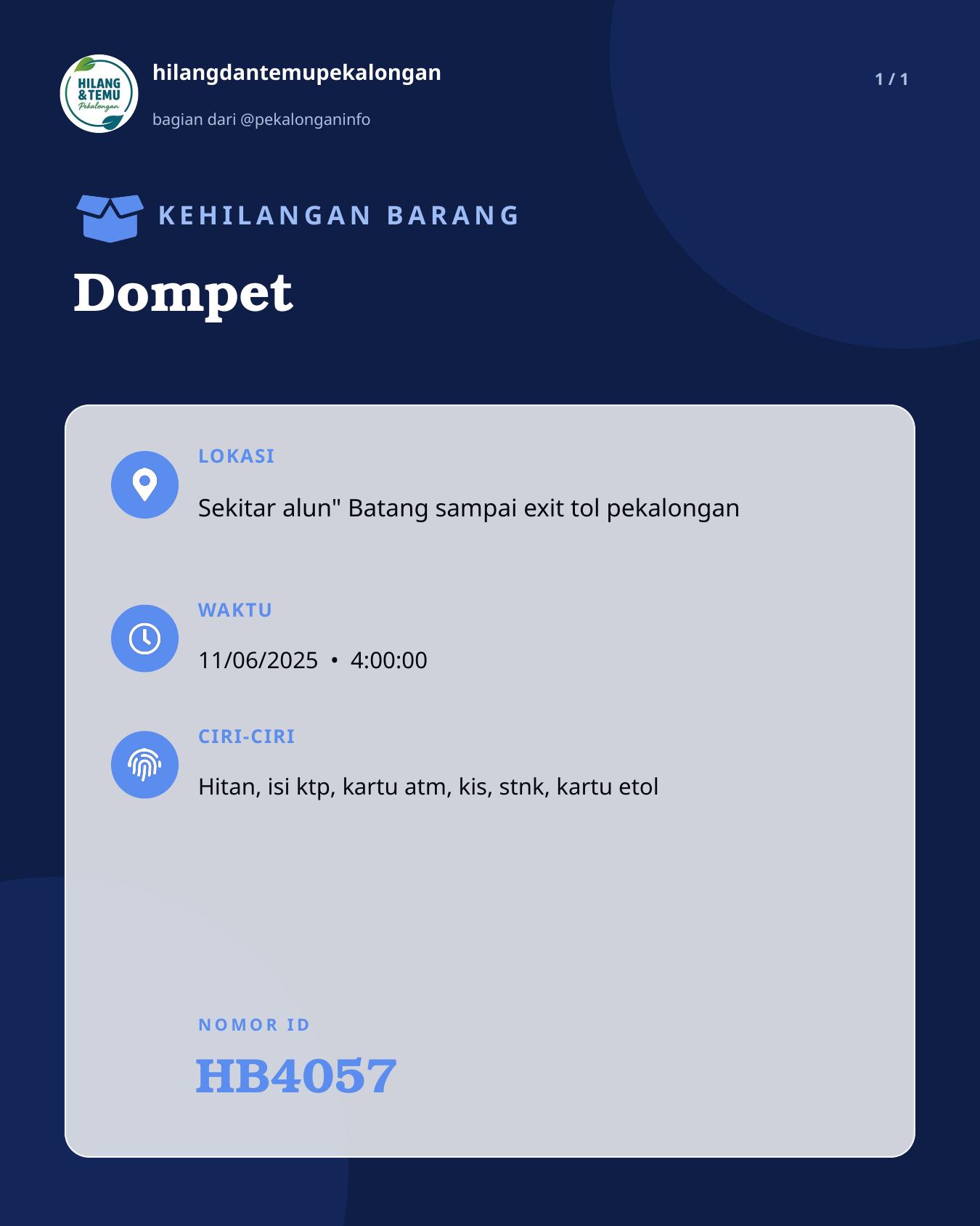 Slide laporan Dompet (HB4057)