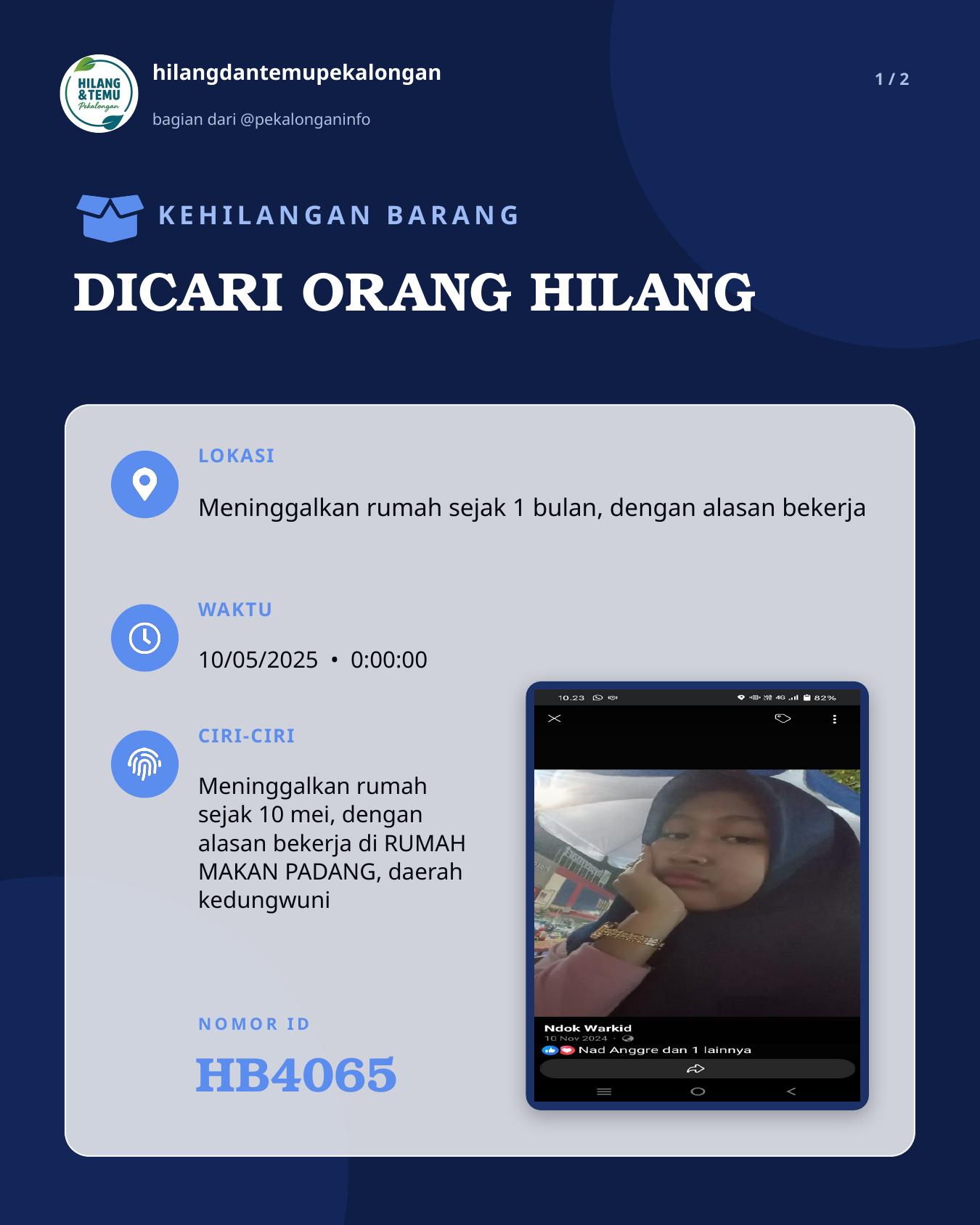 Slide 1 laporan DICARI ORANG HILANG