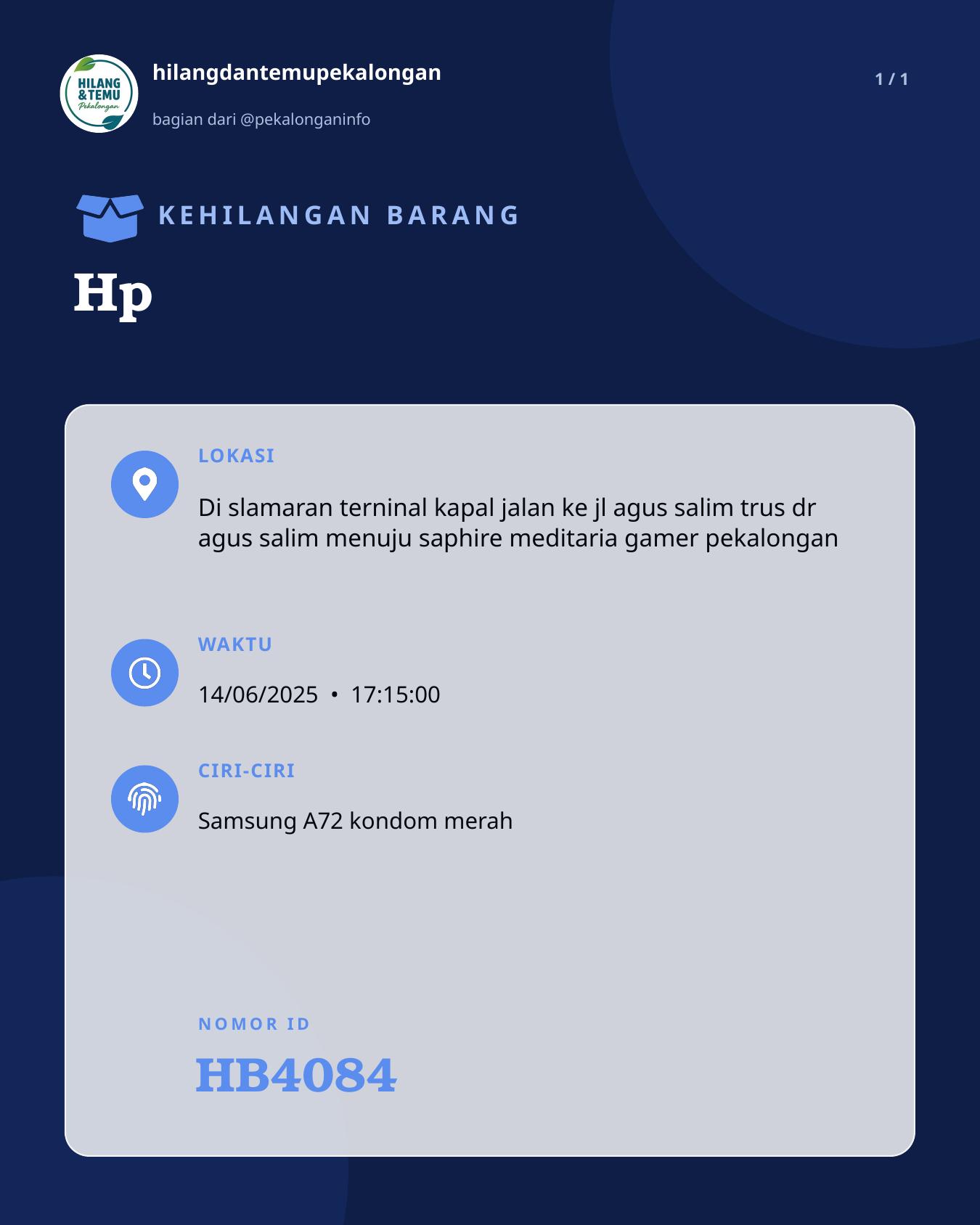Slide laporan Hp (HB4084)