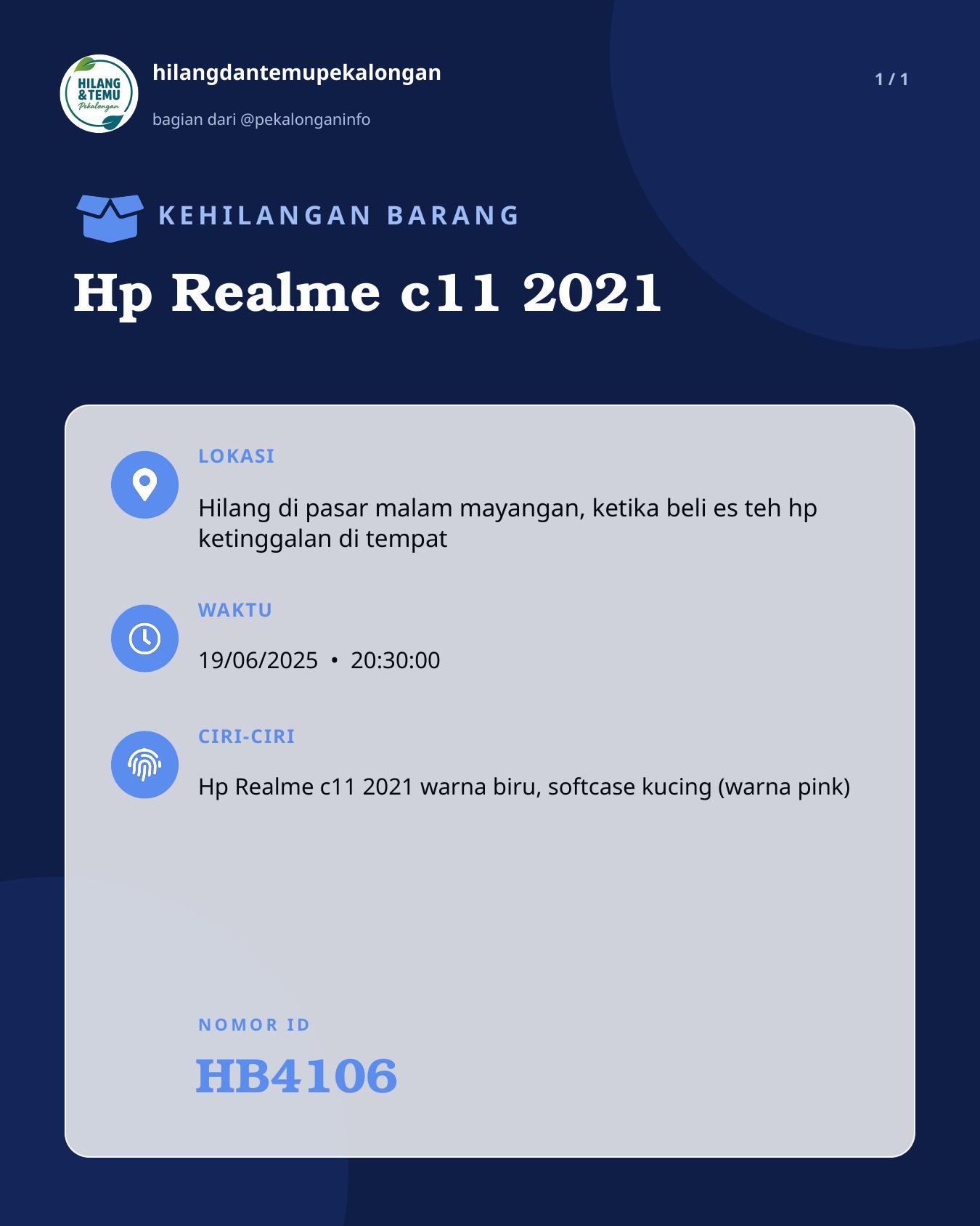 Slide laporan Hp Realme c11 2021 (HB4106)