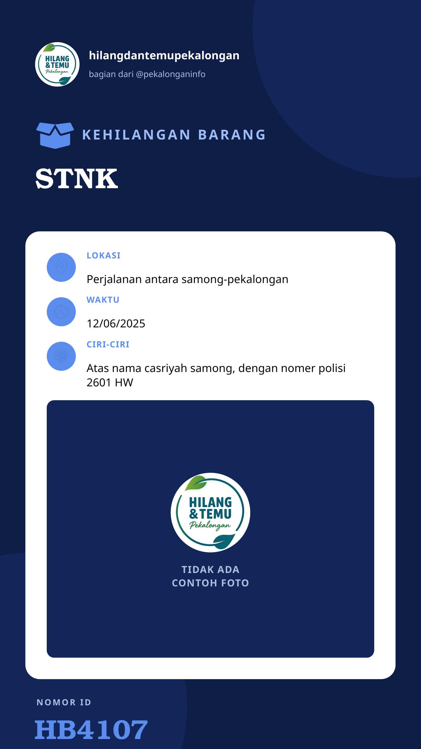 Story 9:16 laporan STNK
