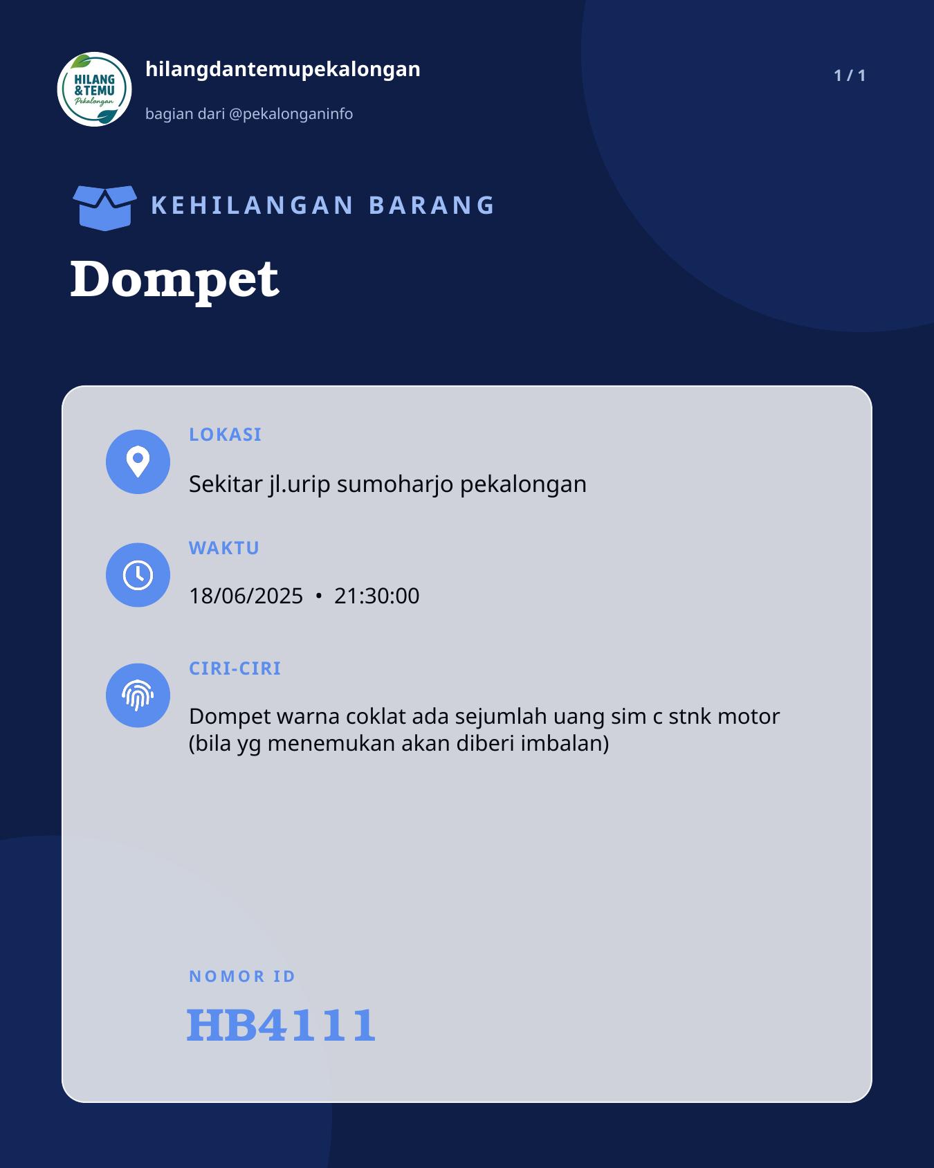 Slide laporan Dompet (HB4111)
