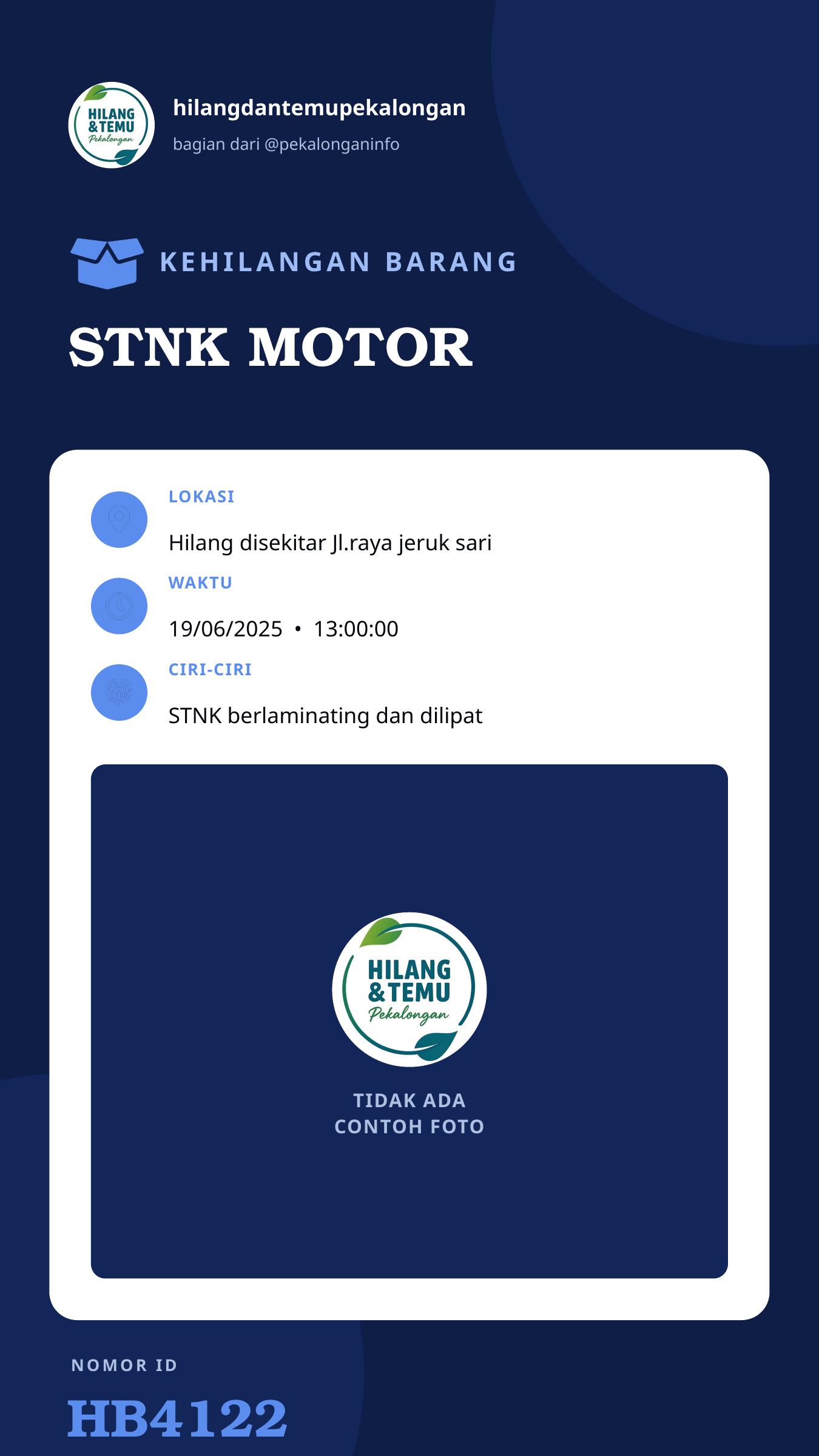 Story 9:16 laporan STNK MOTOR