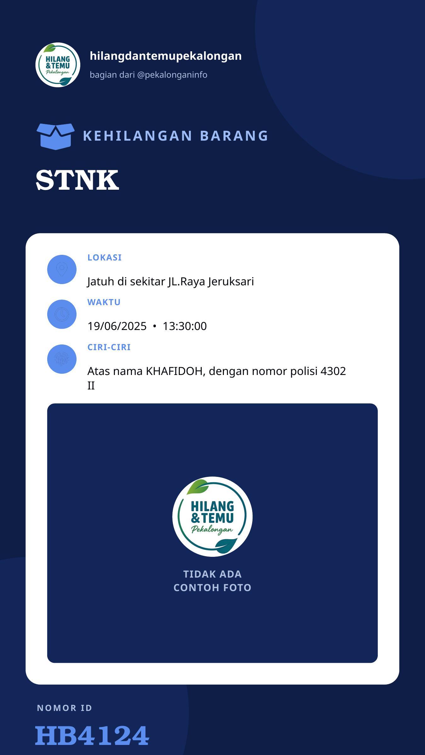 Story 9:16 laporan STNK