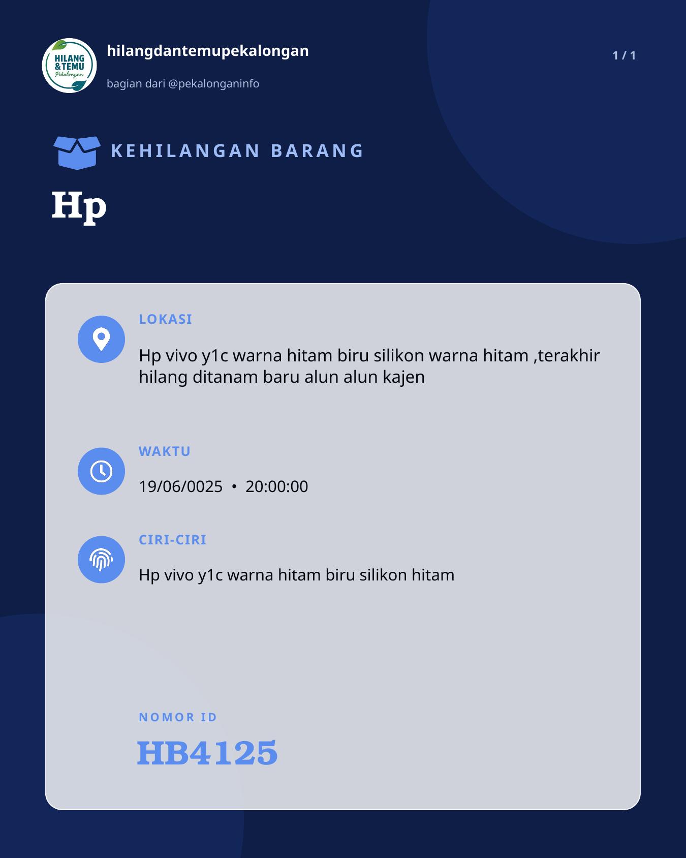 Slide laporan Hp (HB4125)