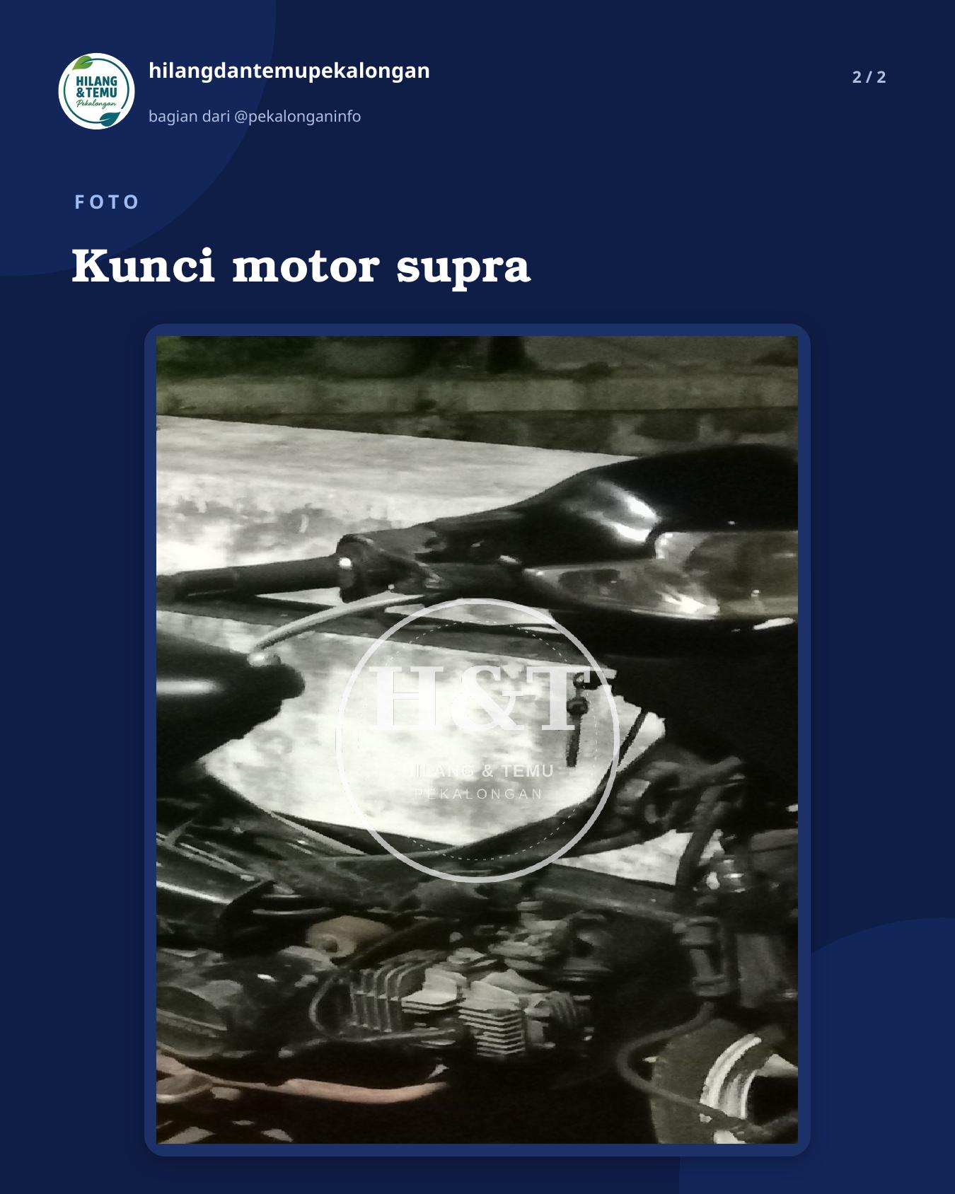 Slide 2 laporan Kunci motor supra