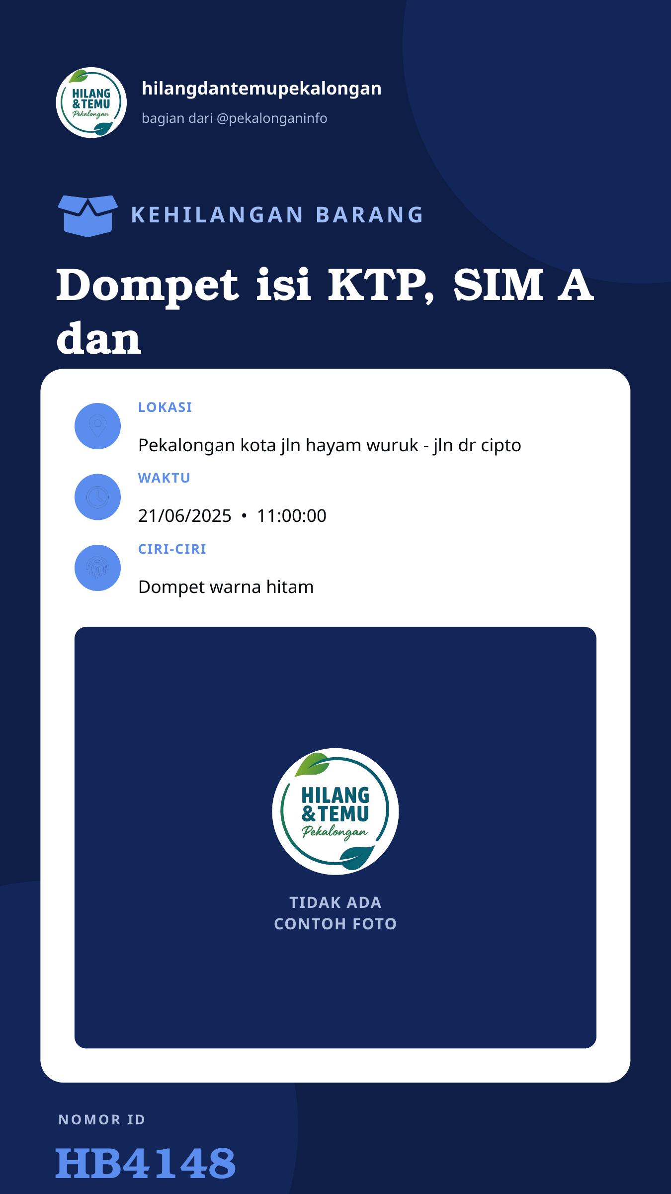 Story 9:16 laporan Dompet isi KTP, SIM A dan kartu lainya