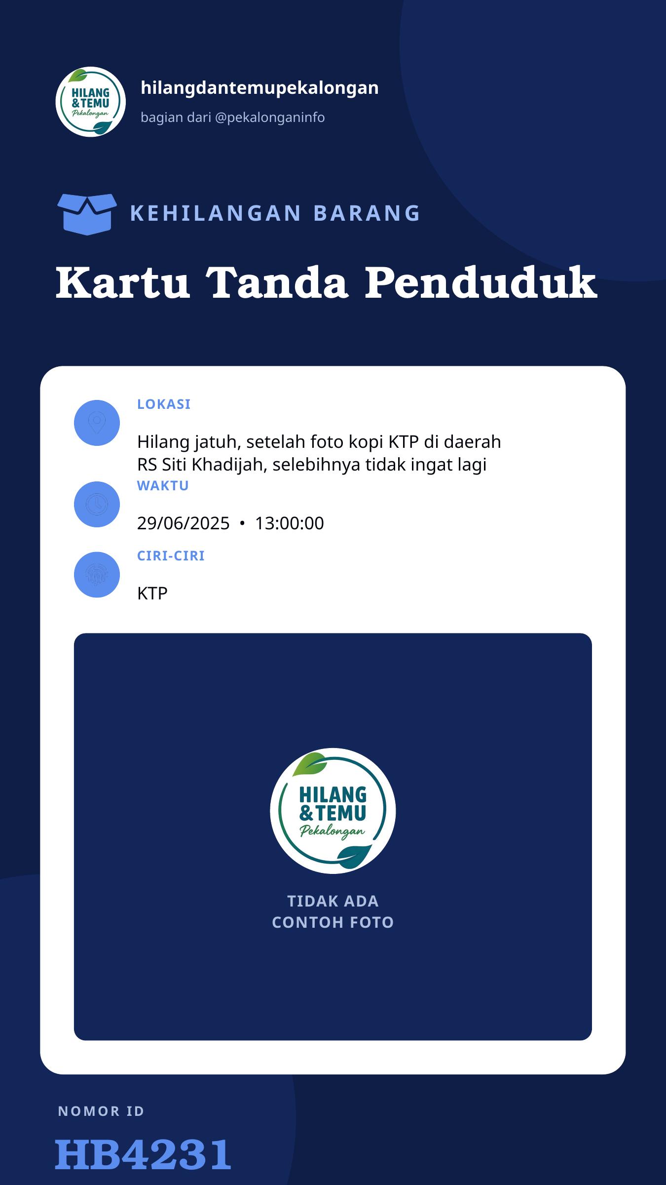 Story 9:16 laporan Kartu Tanda Penduduk