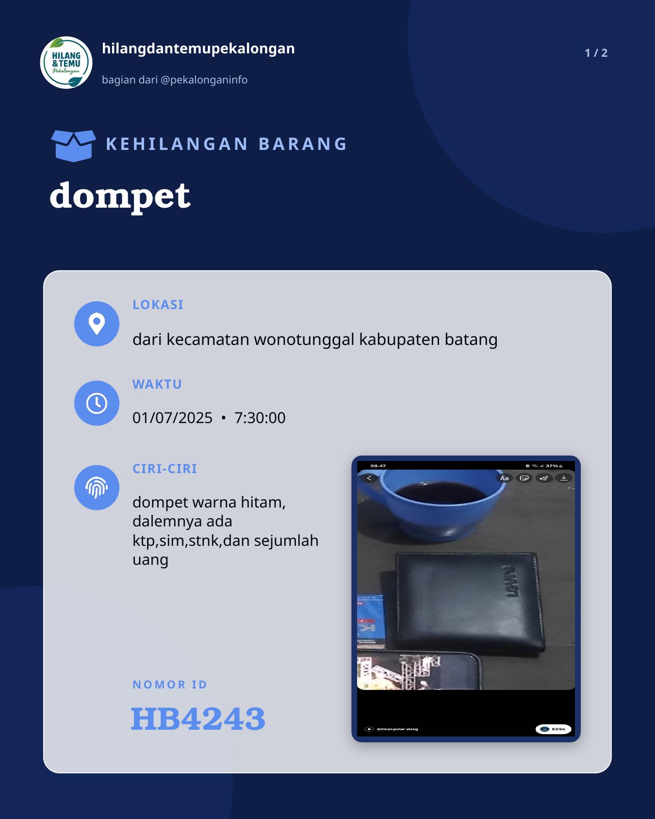 Slide 1 laporan dompet
