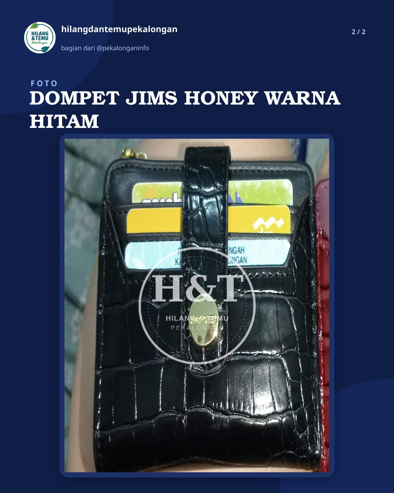Slide 2 laporan DOMPET JIMS HONEY WARNA HITAM