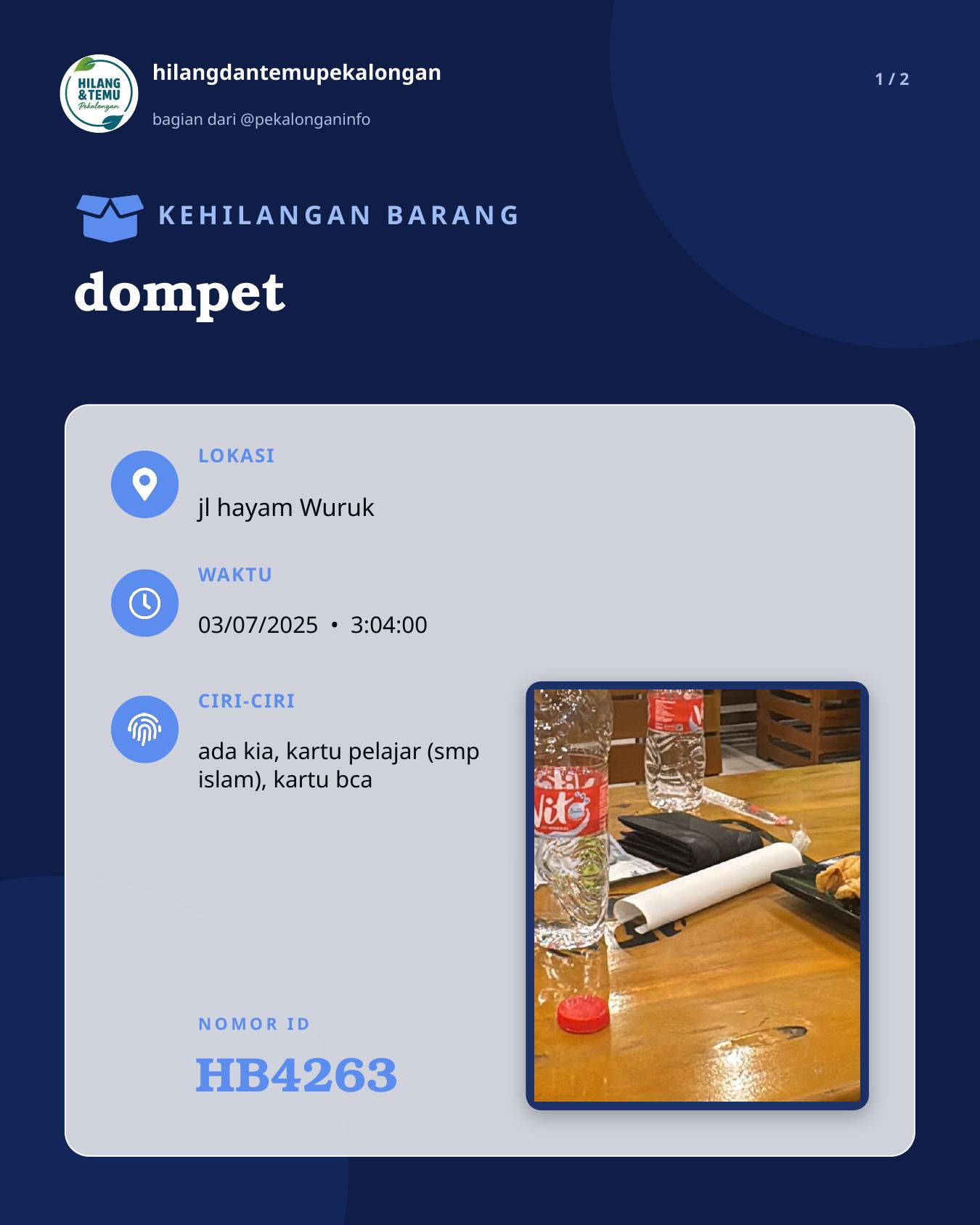 Slide 1 laporan dompet