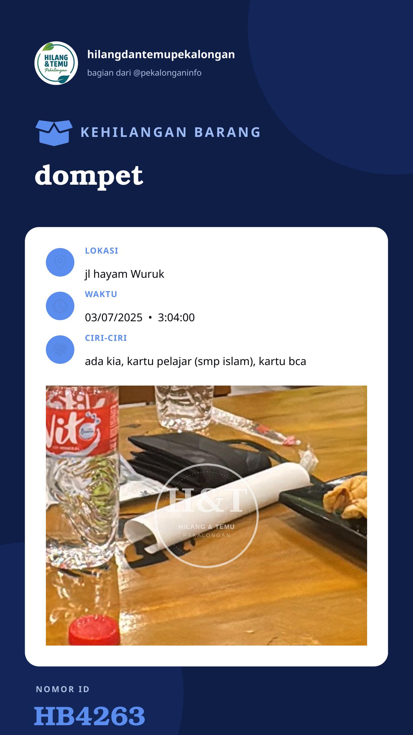 Story 9:16 laporan dompet