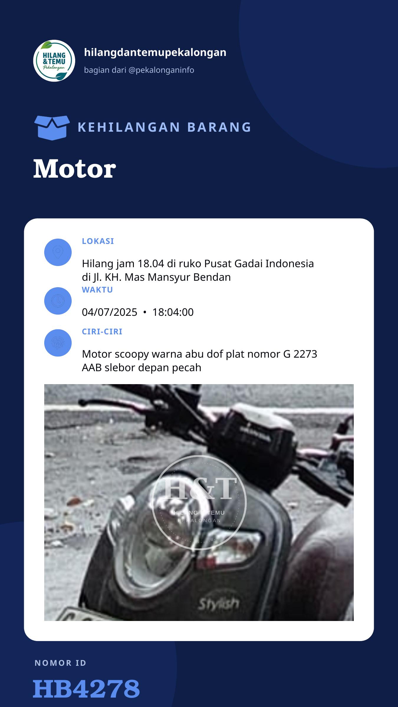 Story 9:16 laporan Motor