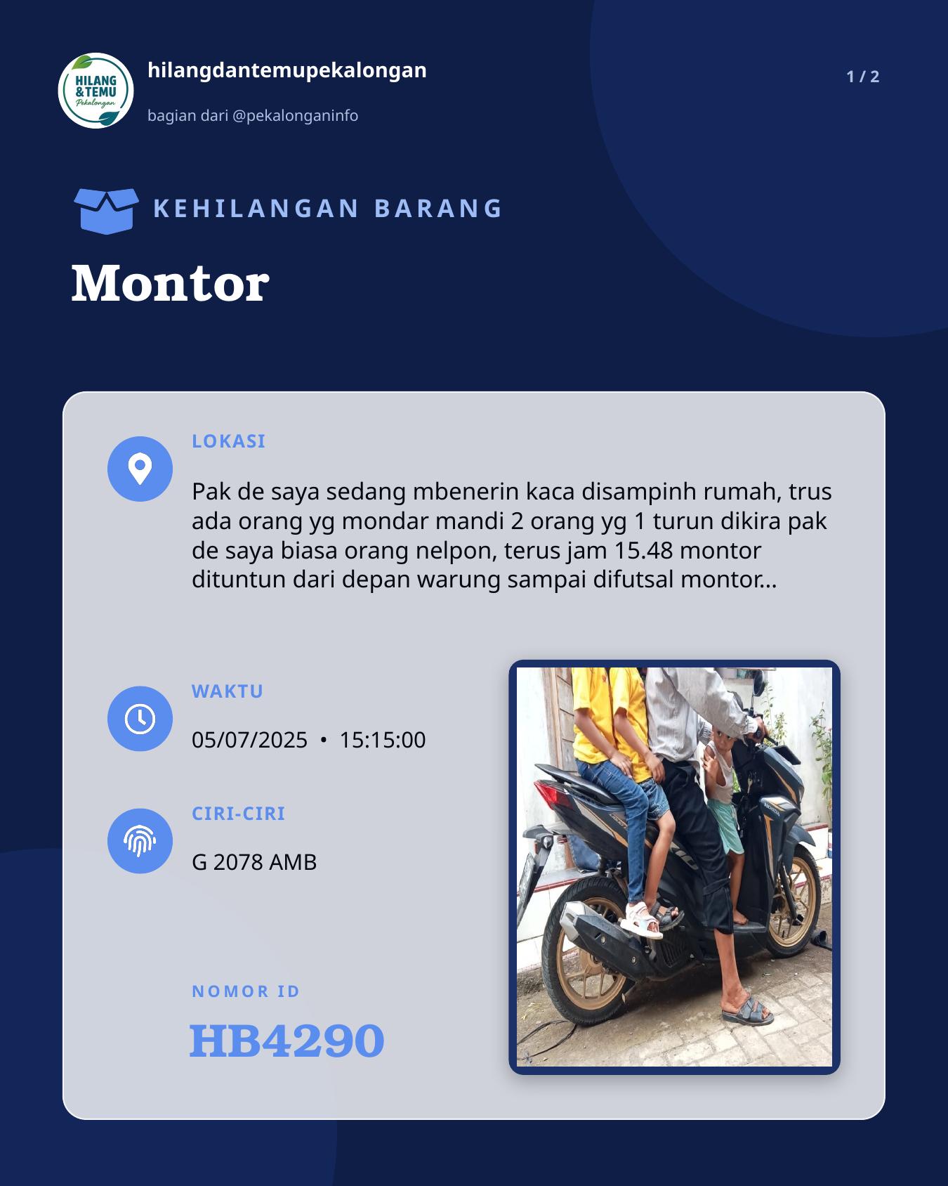 Slide 1 laporan Montor