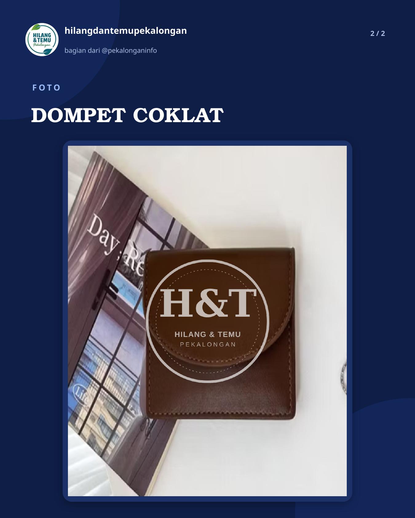 Slide 2 laporan DOMPET COKLAT